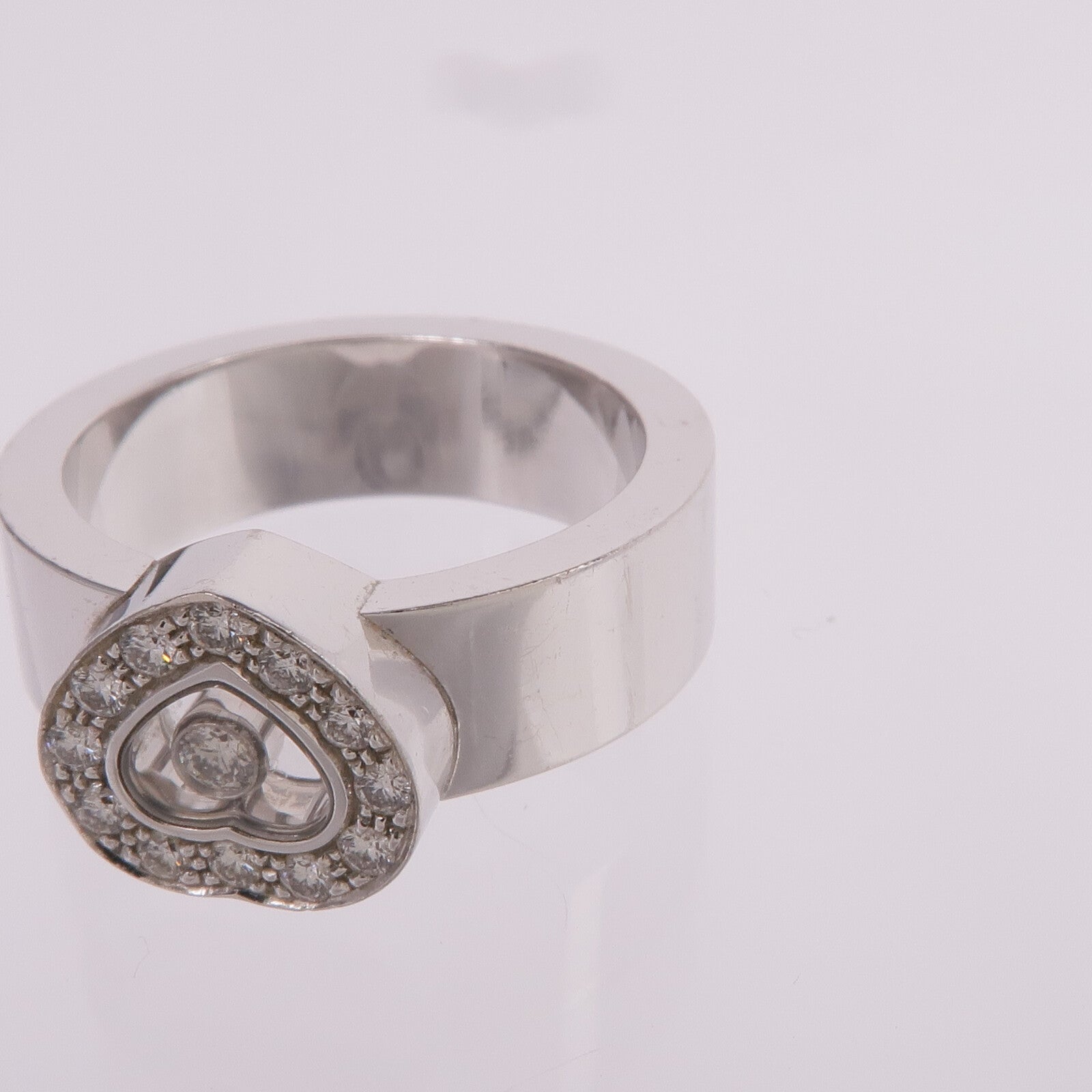 Chopard 18K白金Happy Diamonds Ring鑽石戒指US#6.5