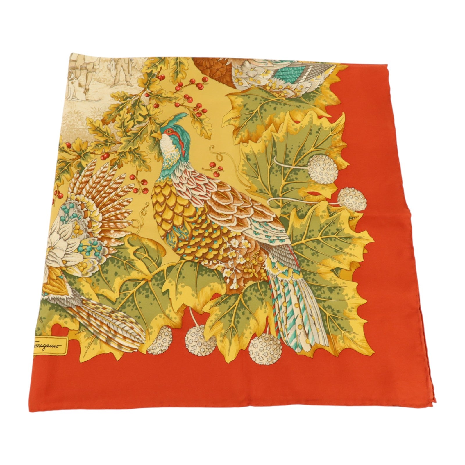 Salvatore Ferragamo 絲質Scarf 90x90cm絲巾