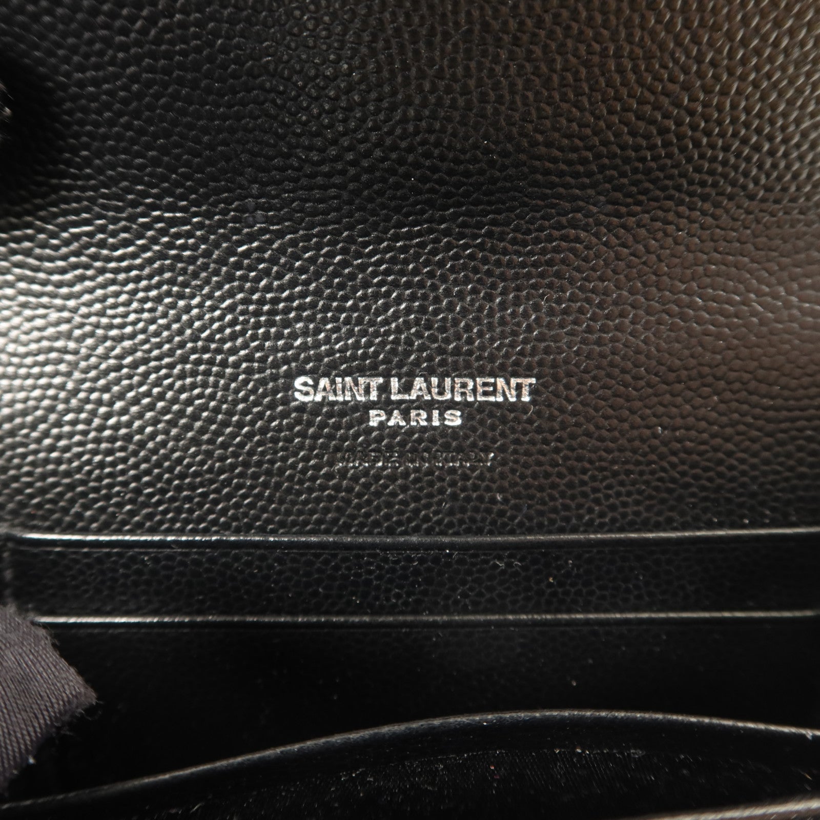 SAINT LAURENT 牛皮皮革Matelasse Small Envelope銀扣錢包
