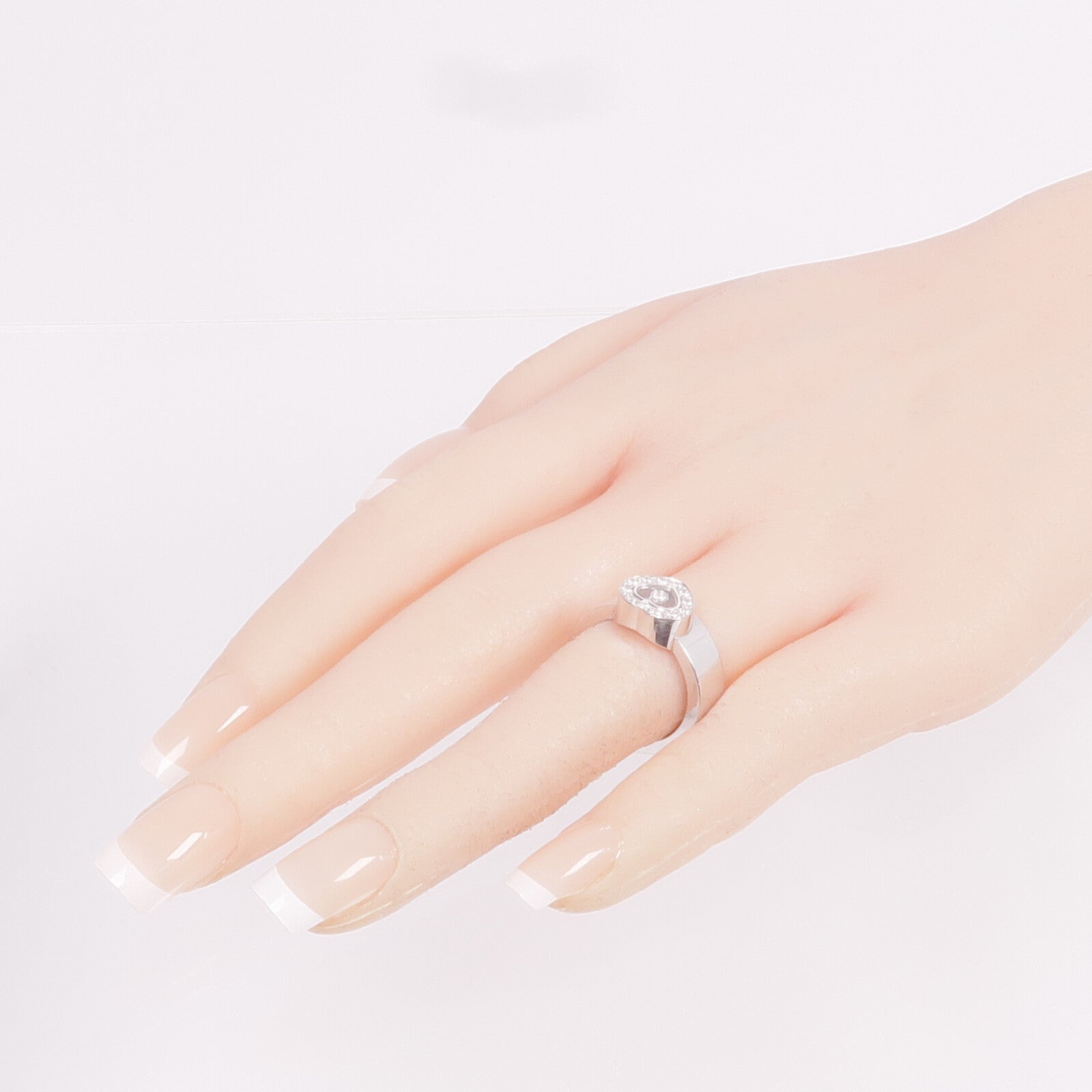 Chopard 18K白金Happy Diamonds Ring鑽石戒指US#6.5
