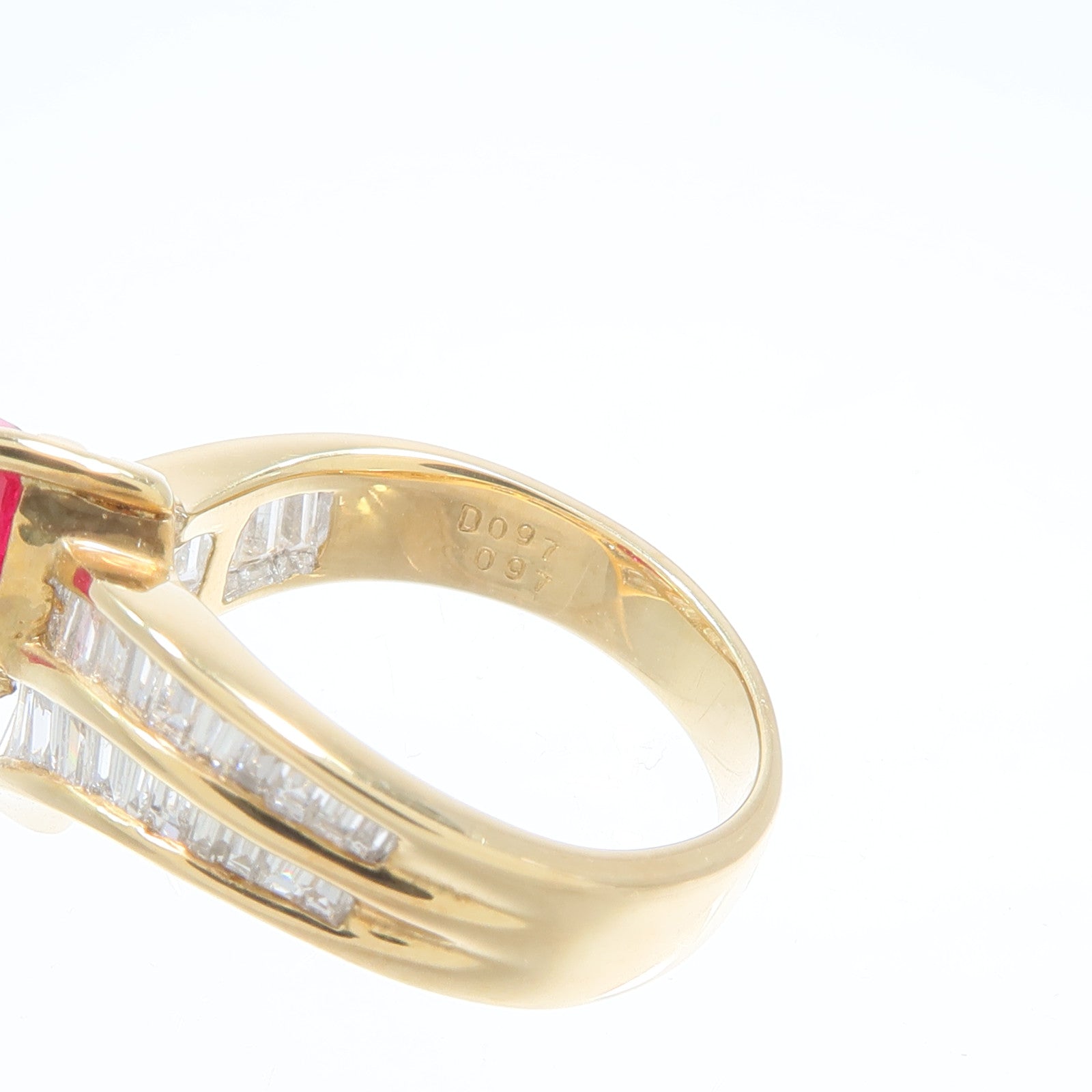 JEWELRY 18K黃金Ruby Diamond Ring紅寶石/鑽石戒指
