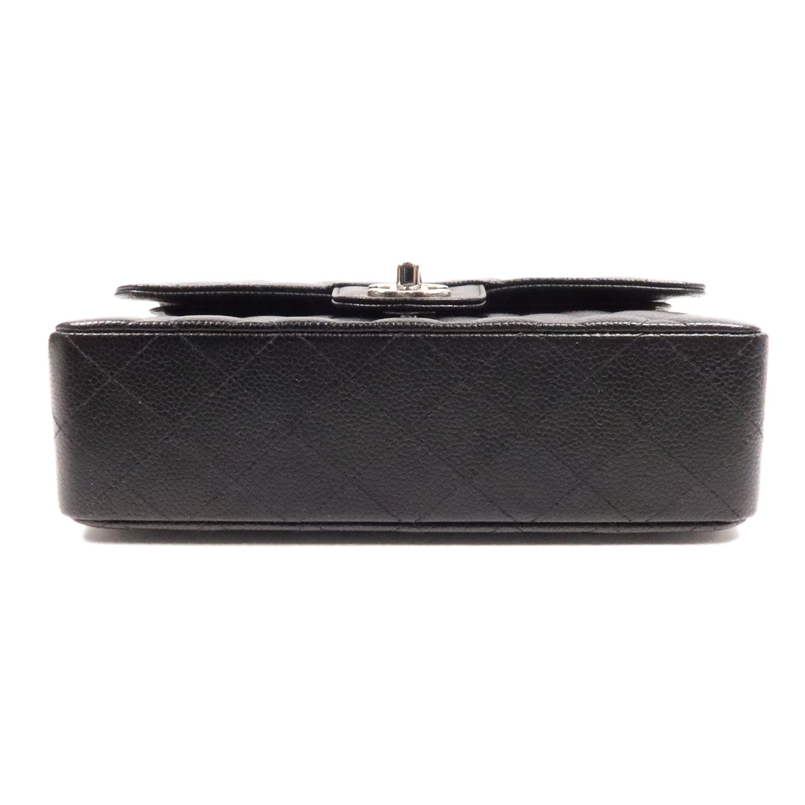 CHANEL 牛皮皮革Classic 23cm銀扣鏈帶肩背袋