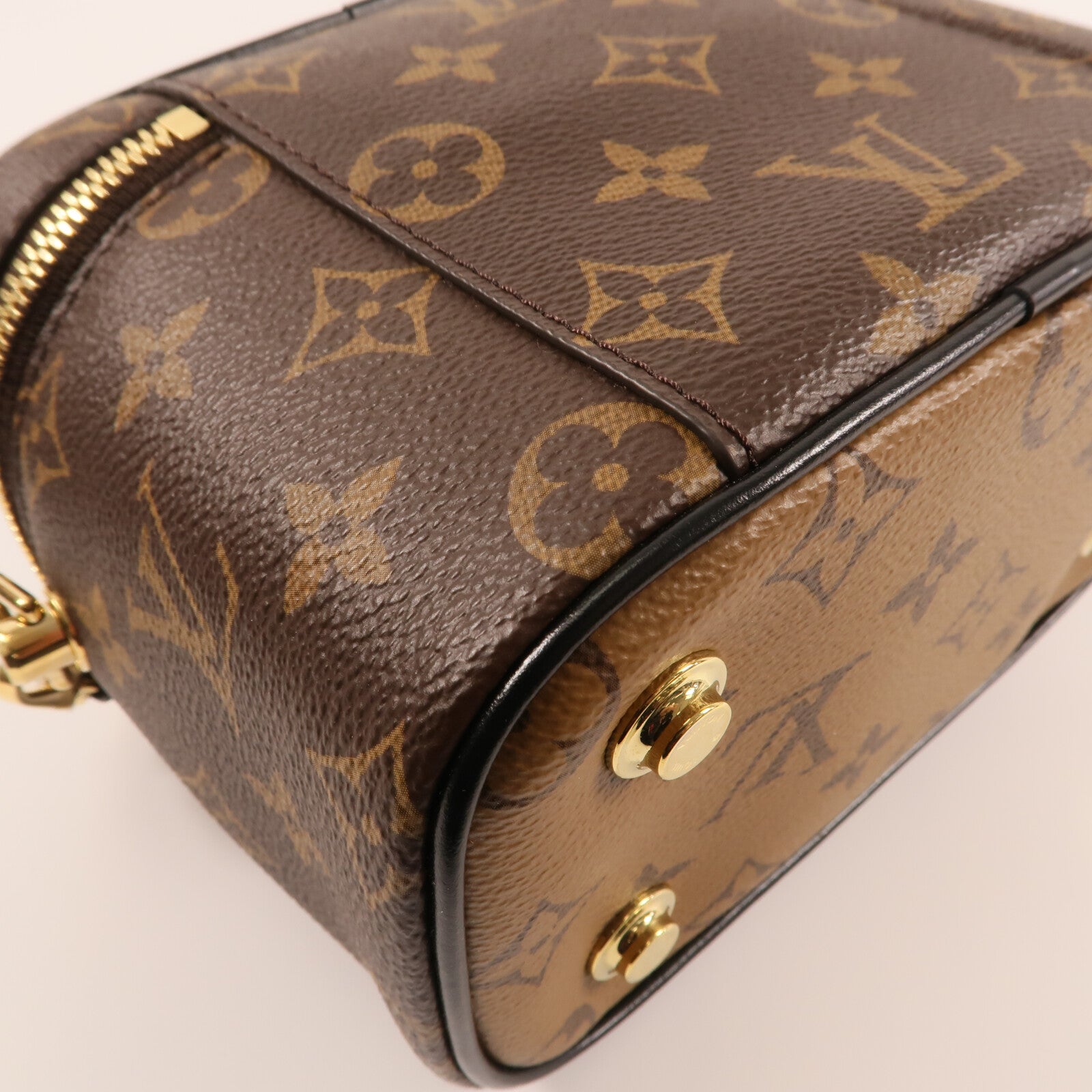 LOUIS VUITTON Monogram Reverse Vanity PM金扣手挽肩背兩用袋