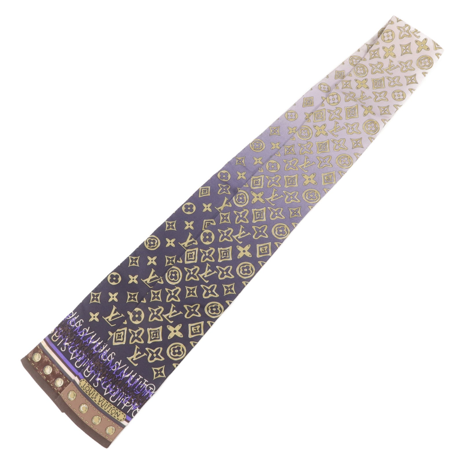 LOUIS VUITTON 絲質Bandeau Scarf 118X7cm絲巾