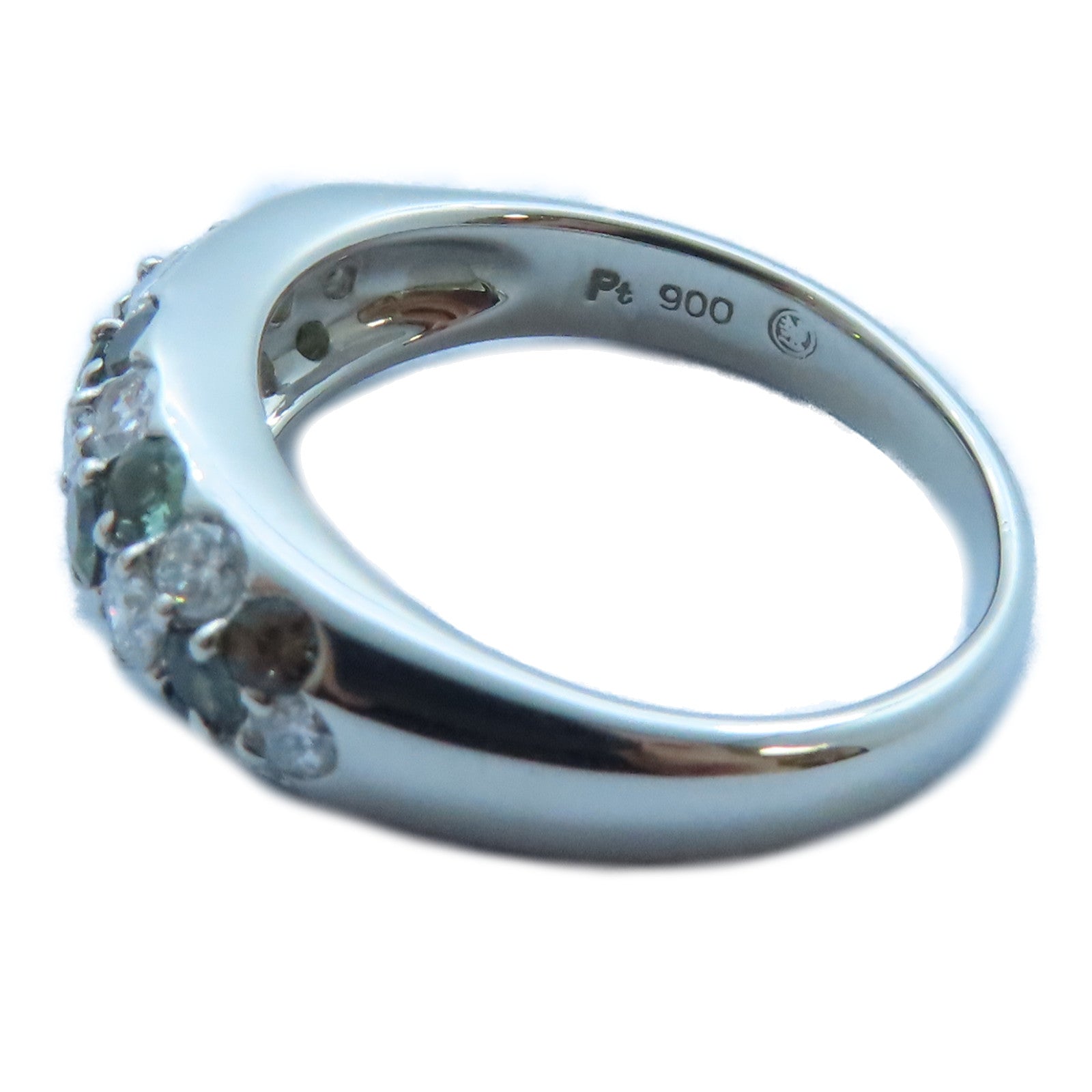 JEWELRY PT900白金Alexandrite/Diamond Ring0.66ct紫翠玉/0.65ct鑽石戒指US#7.25