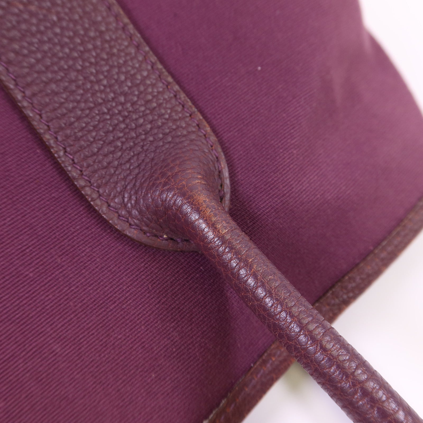 HERMES 帆布Garden Party PM銀扣手挽袋