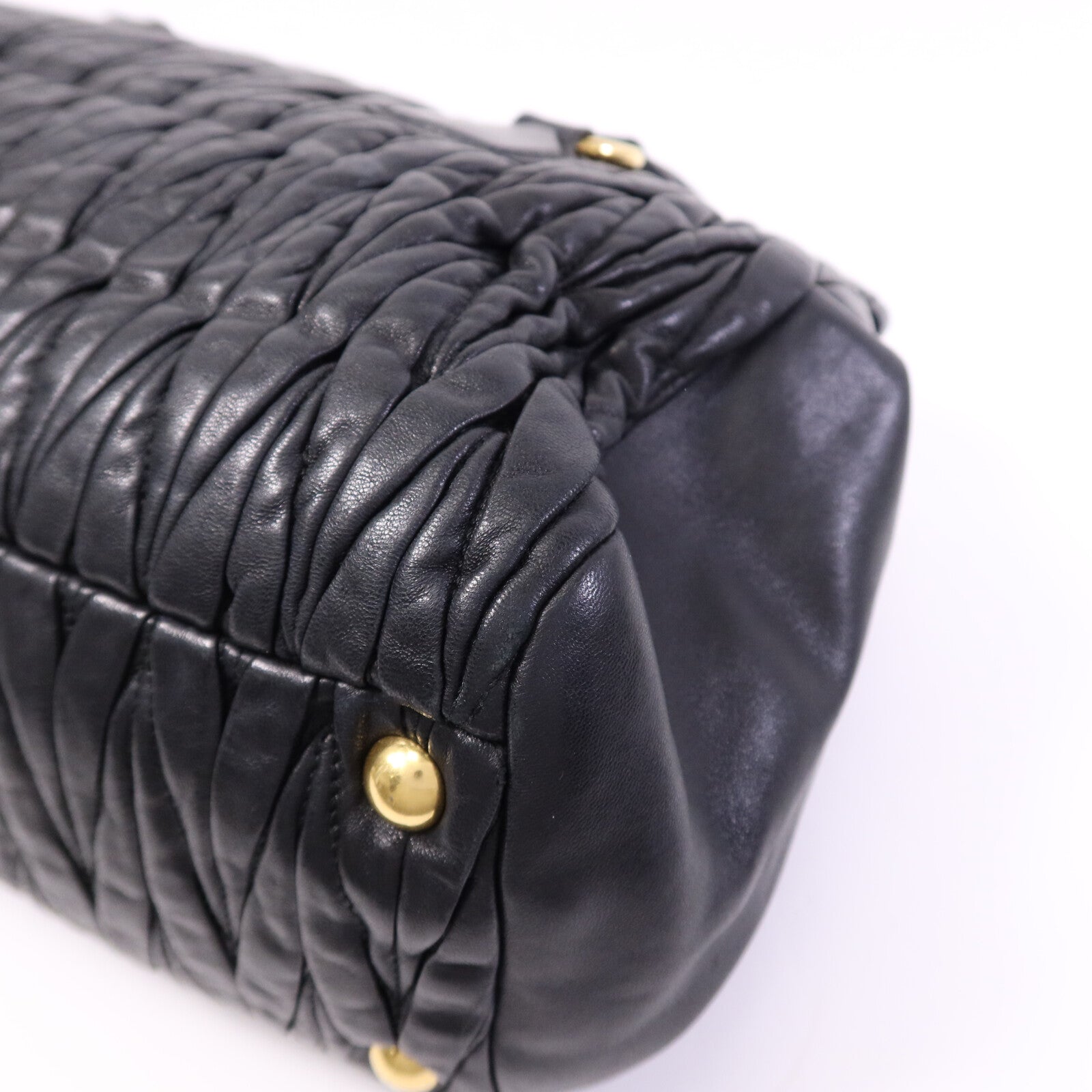 Miu Miu 羊皮皮革2 Way Shoulder Bag金扣手挽肩背兩用袋