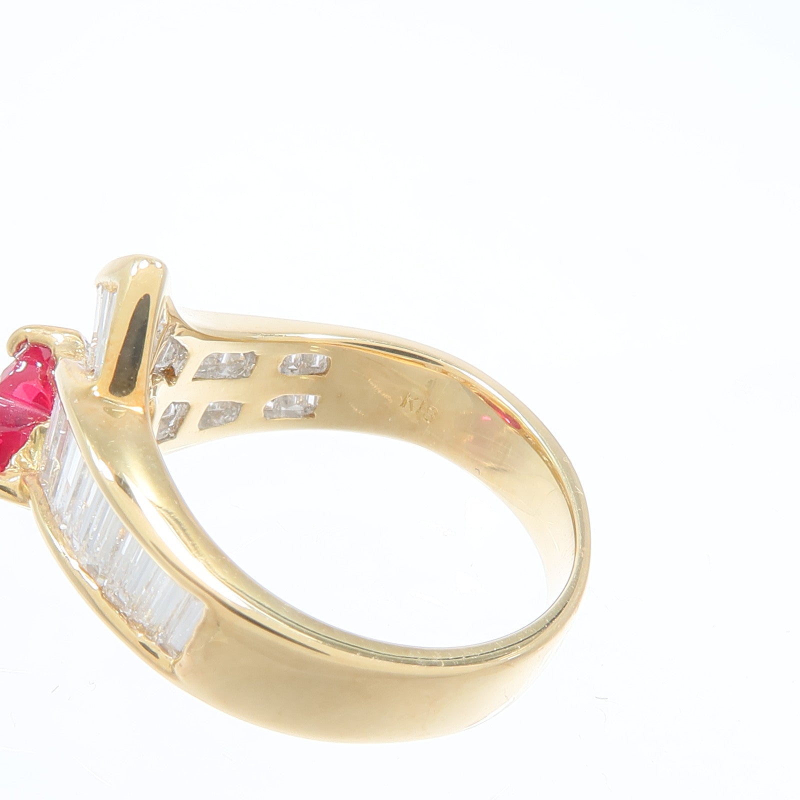 JEWELRY 18K黃金Ruby Diamond Ring紅寶石/鑽石戒指