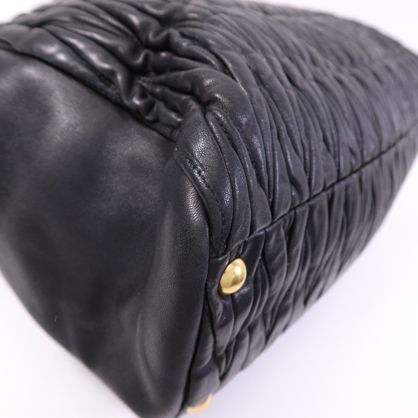 Miu Miu 羊皮皮革2 Way Shoulder Bag金扣手挽肩背兩用袋