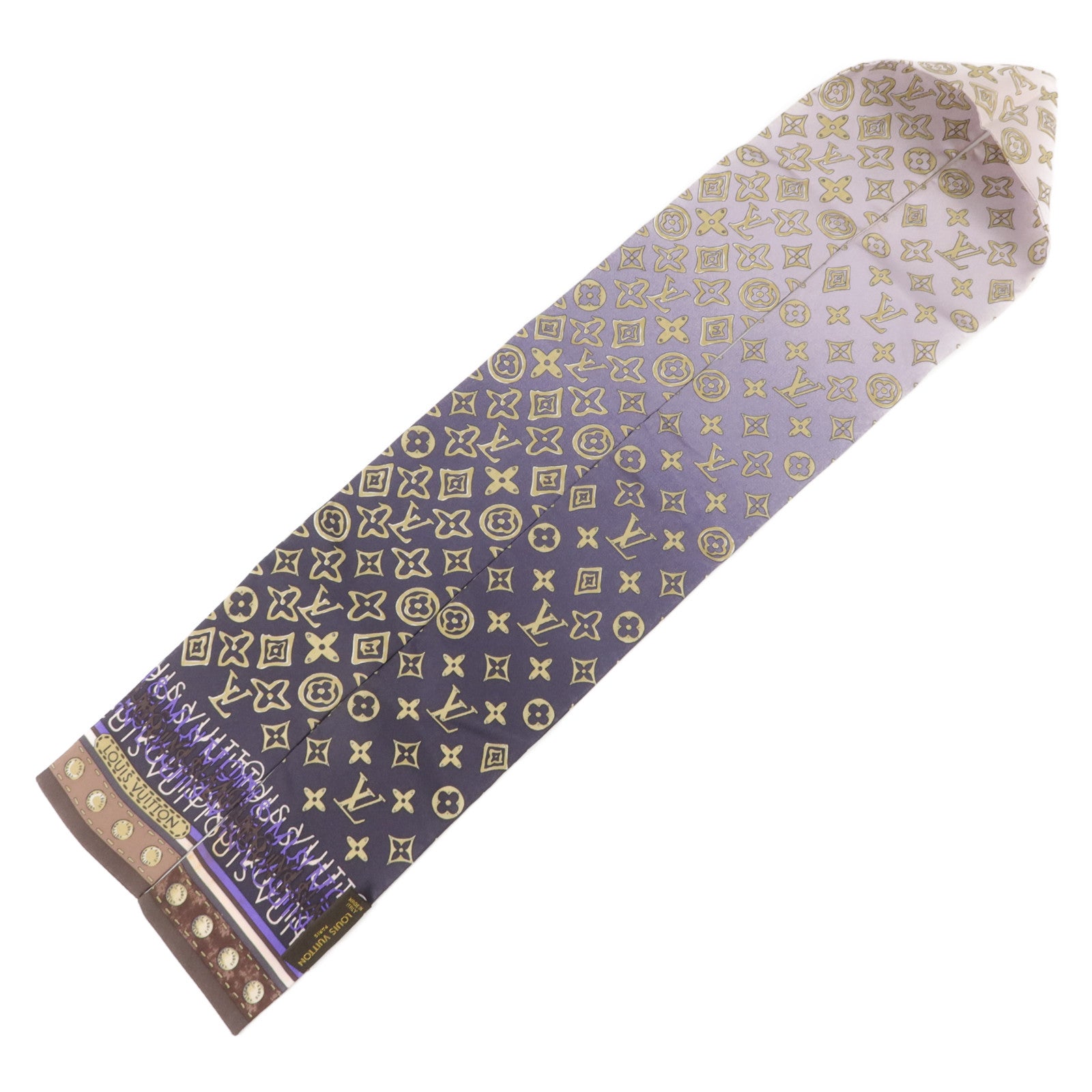LOUIS VUITTON 絲質Bandeau Scarf 118X7cm絲巾