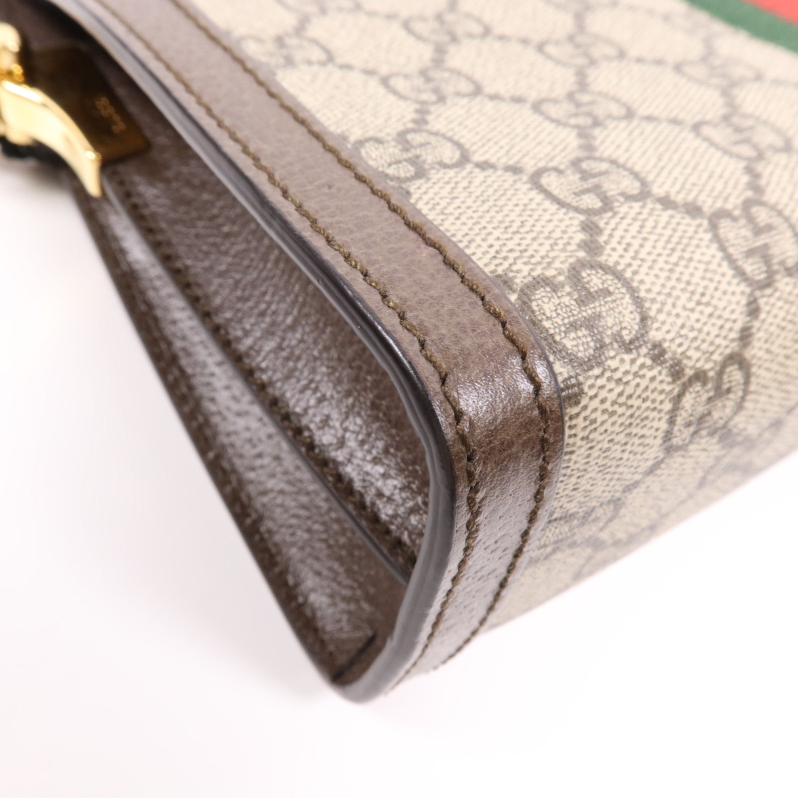 GUCCI 塗層帆布Ophidia GG金扣鏈帶肩背袋