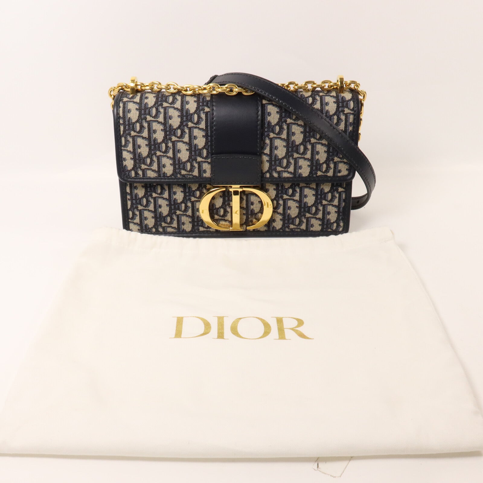 Dior 帆布30 Montaigne鏈帶肩背袋