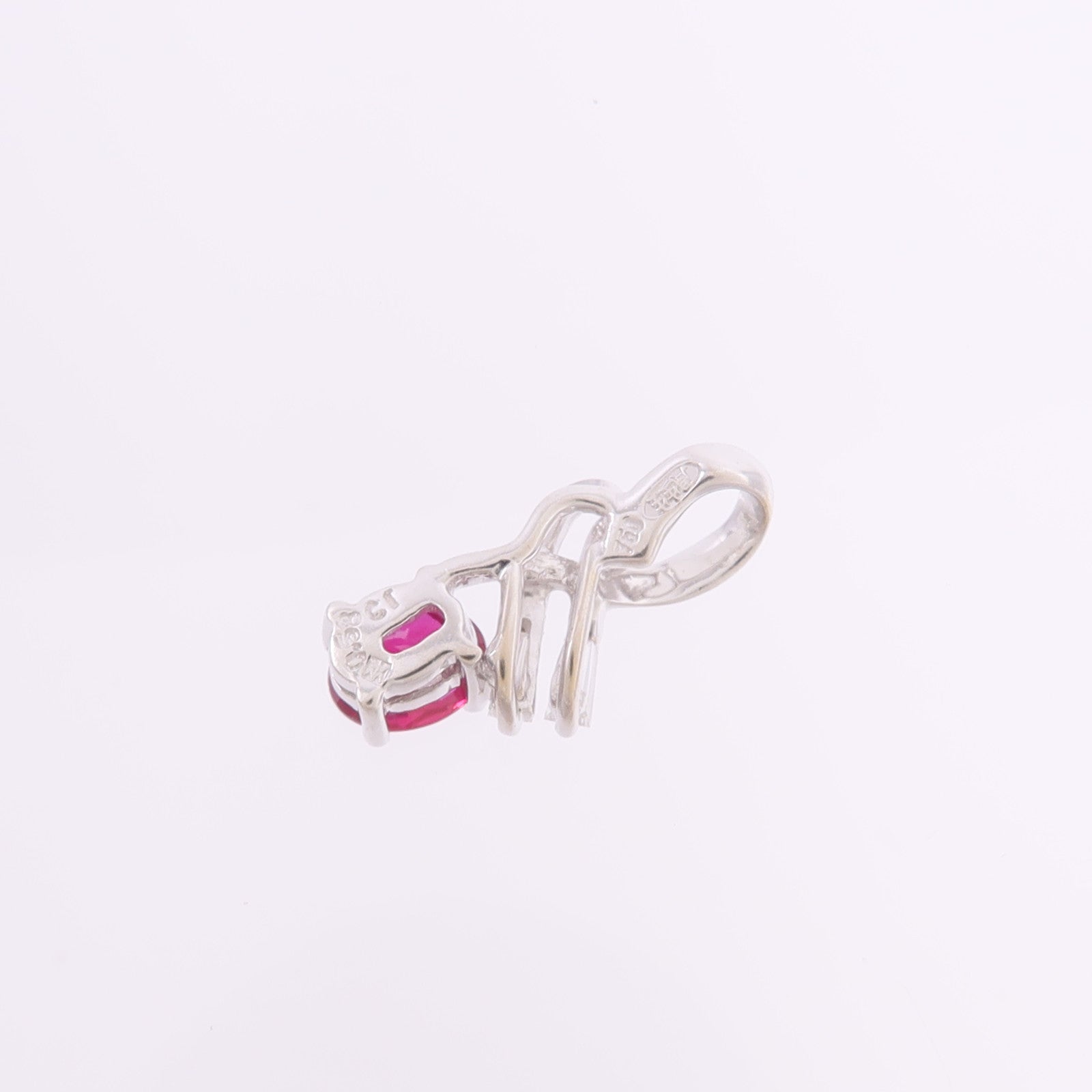 JEWELRY 18K白金Ruby Pendant Top紅寶石吊墜