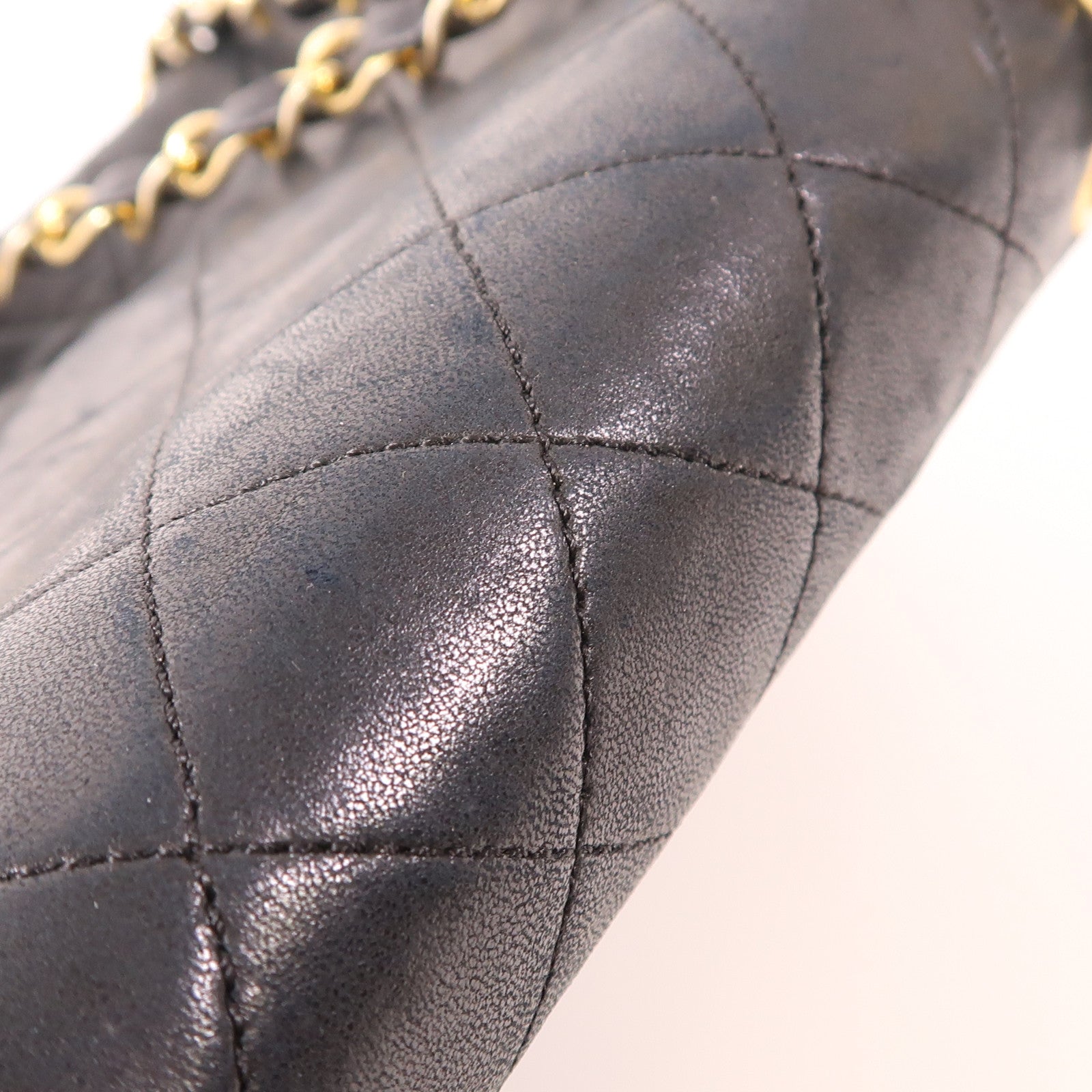 CHANEL 羊皮皮革Vintage Classic金扣鏈帶肩背袋