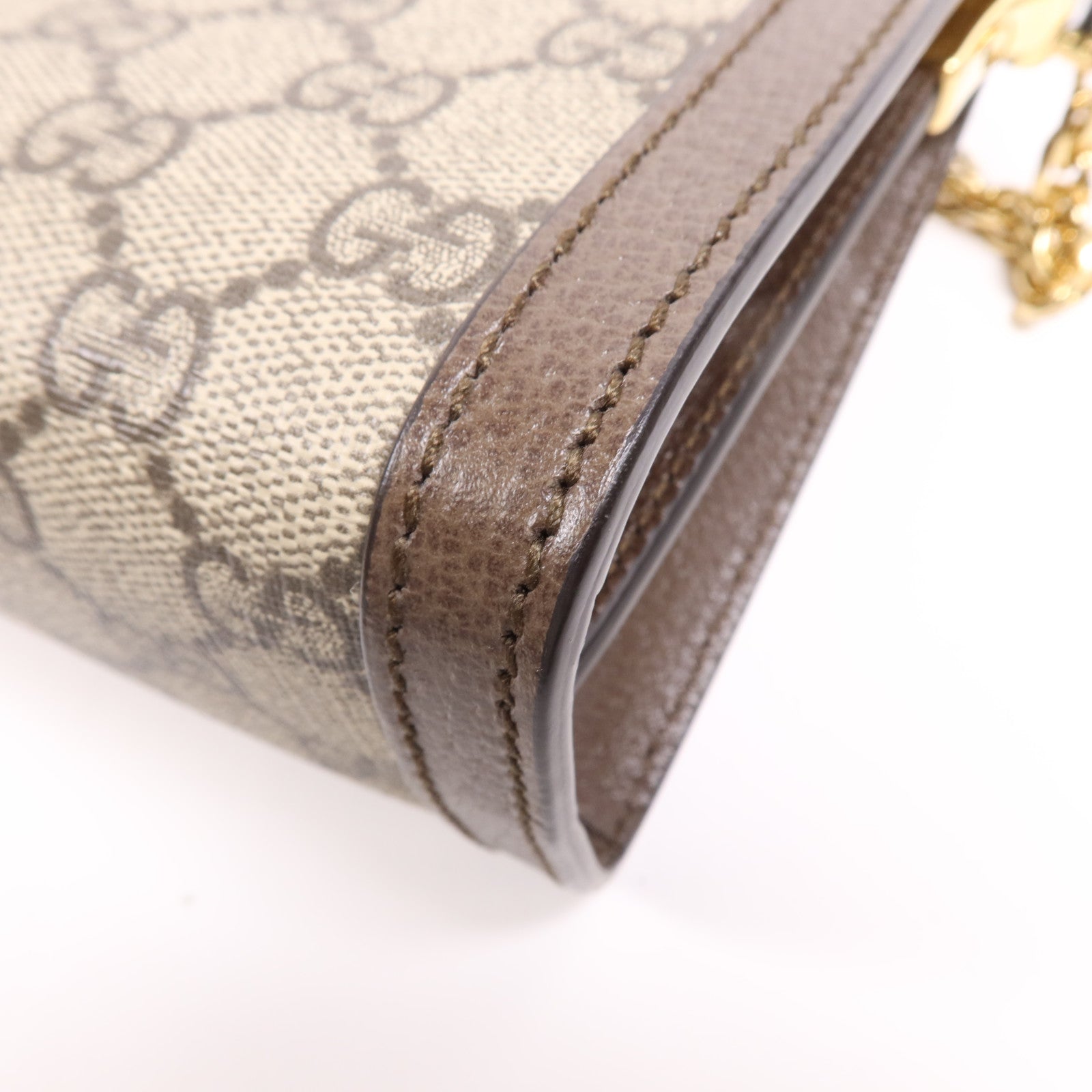 GUCCI 【激減優惠】塗層帆布Ophidia GG金扣鏈帶肩背袋