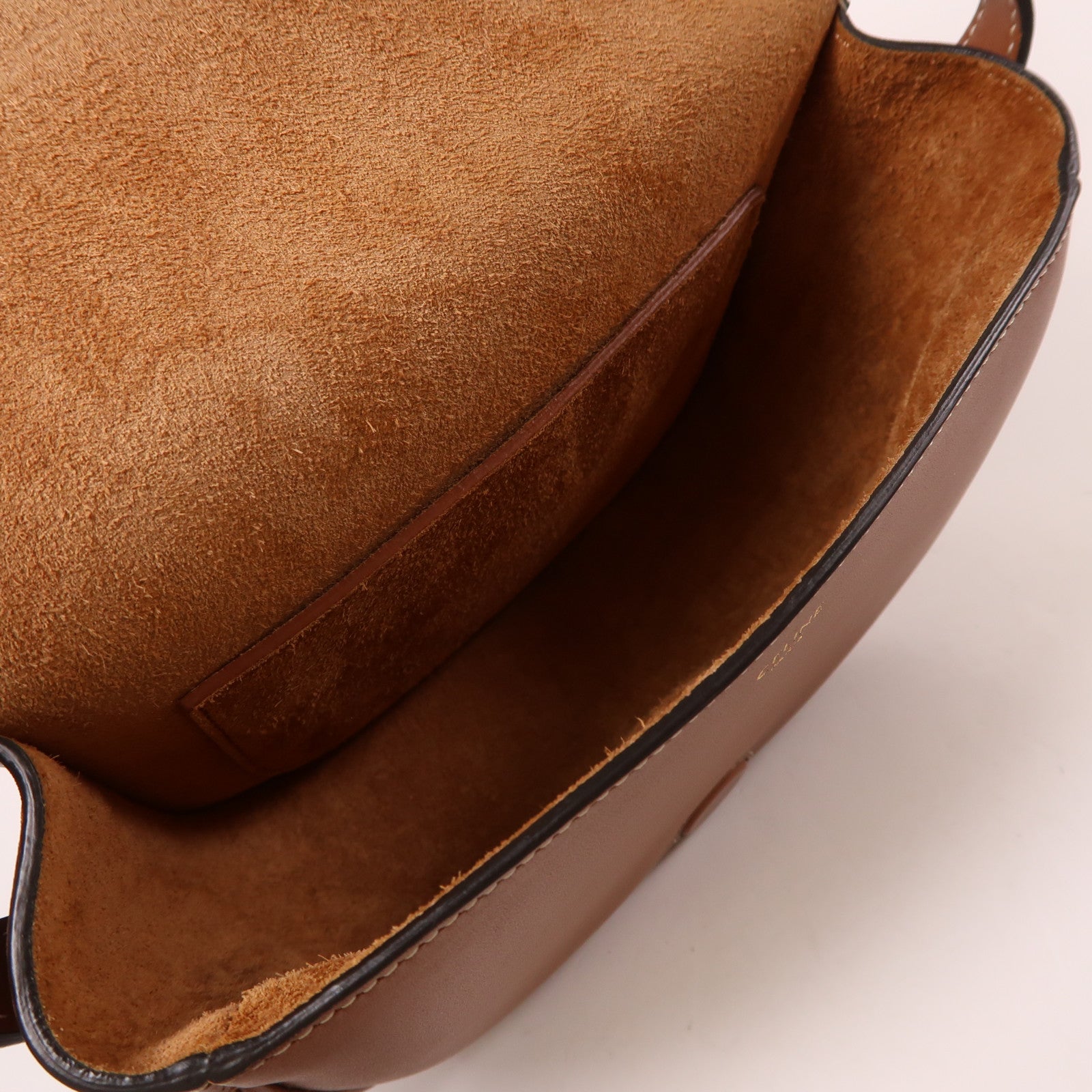 CELINE 牛皮皮革Folco Triomphe金扣肩背袋