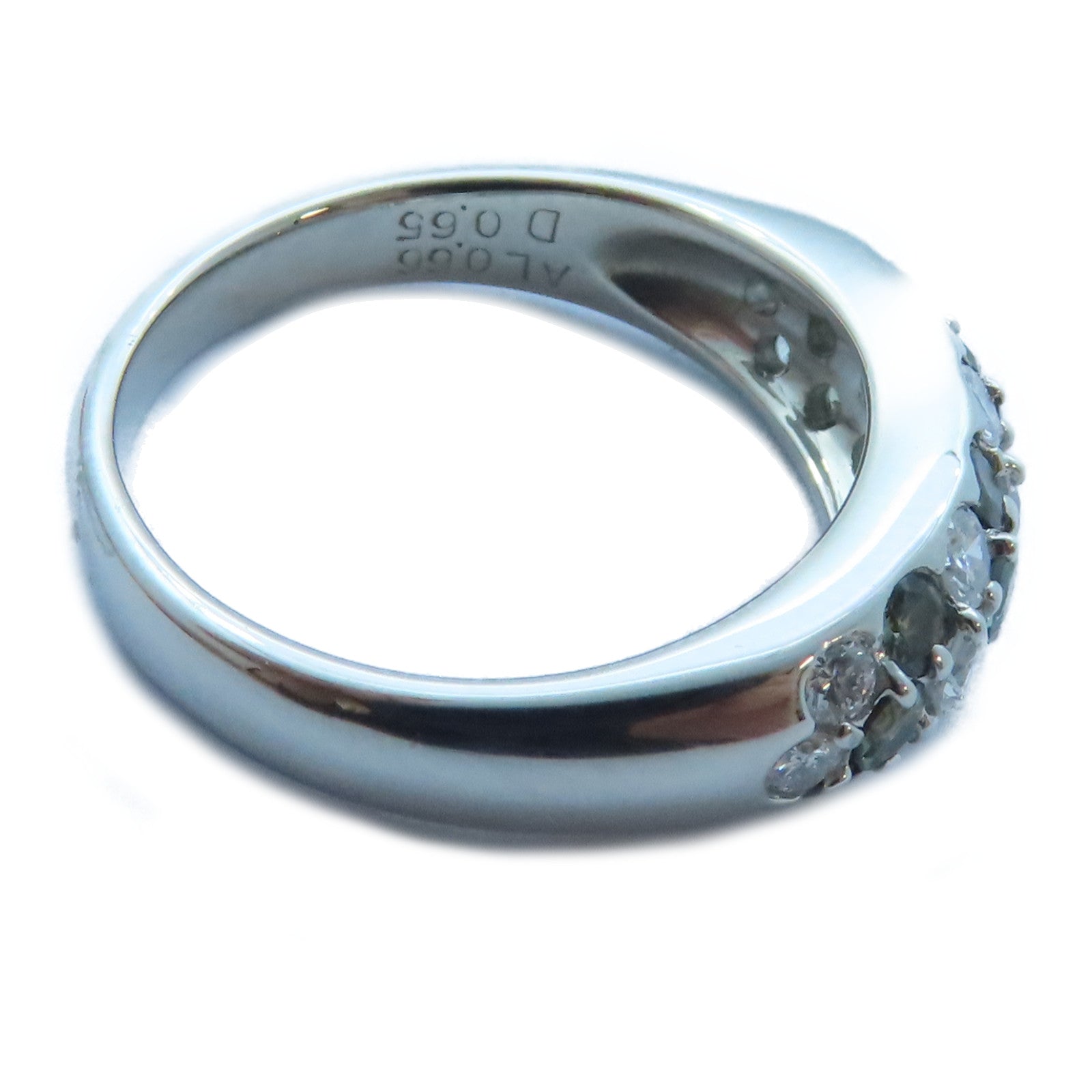 JEWELRY PT900白金Alexandrite/Diamond Ring0.66ct紫翠玉/0.65ct鑽石戒指US#7.25