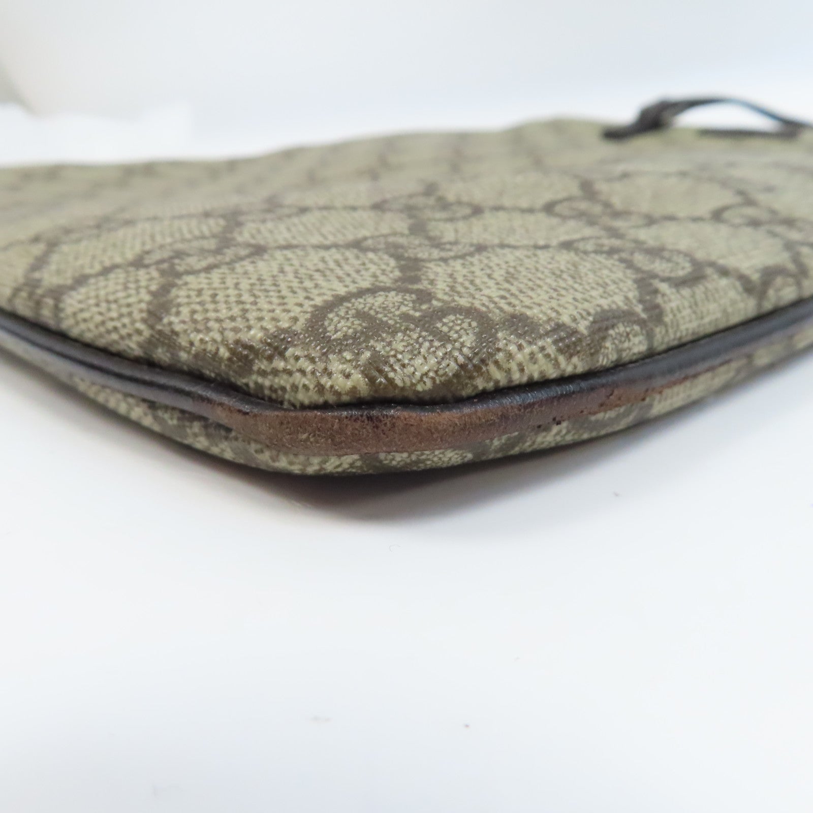 GUCCI 塗層帆布Tote Bag銀扣手挽袋啡色