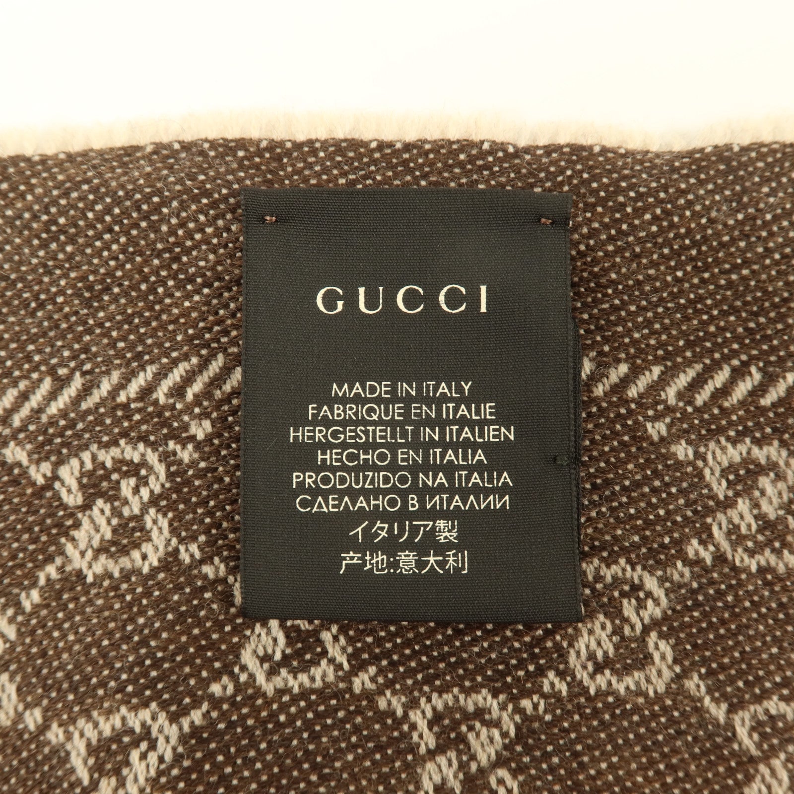 GUCCI 羊毛Scarl 48x180cm圍巾