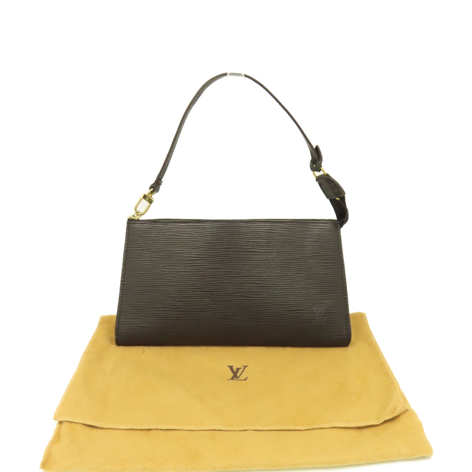 LOUIS VUITTON 【激減優惠】Epi Pochette Accessories Pouch金扣手拿包黑色
