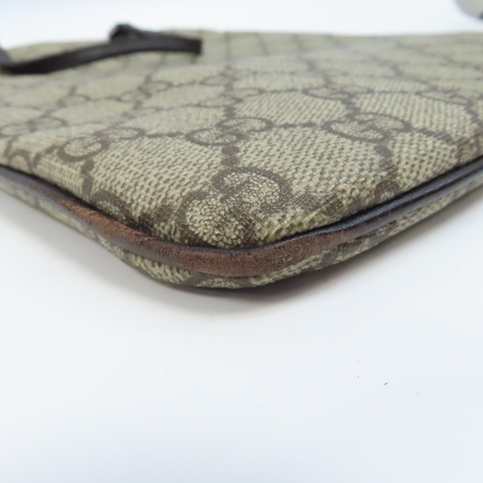 GUCCI 塗層帆布Tote Bag銀扣手挽袋啡色