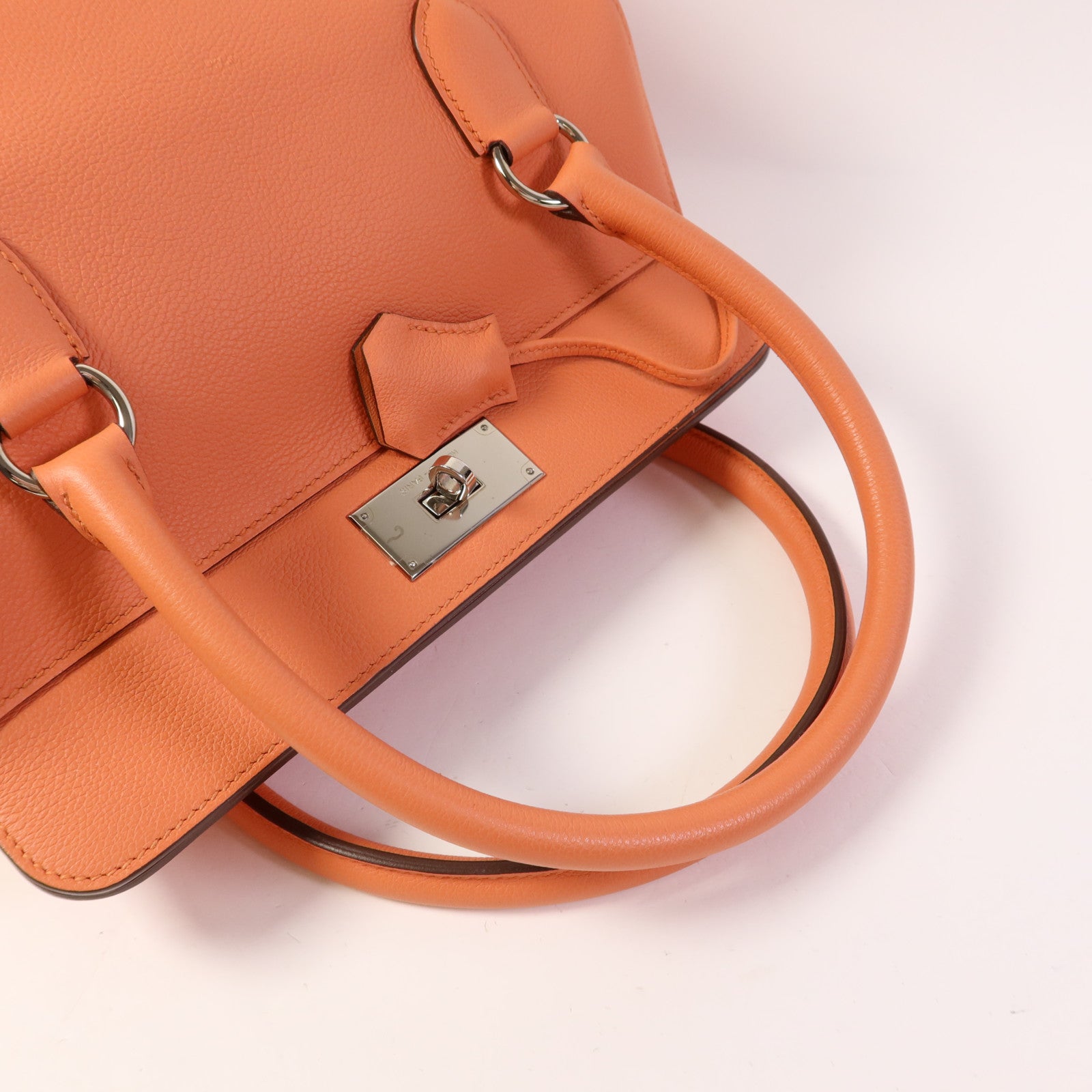 HERMES Swift皮革Tool Box 26銀扣手挽肩背兩用袋