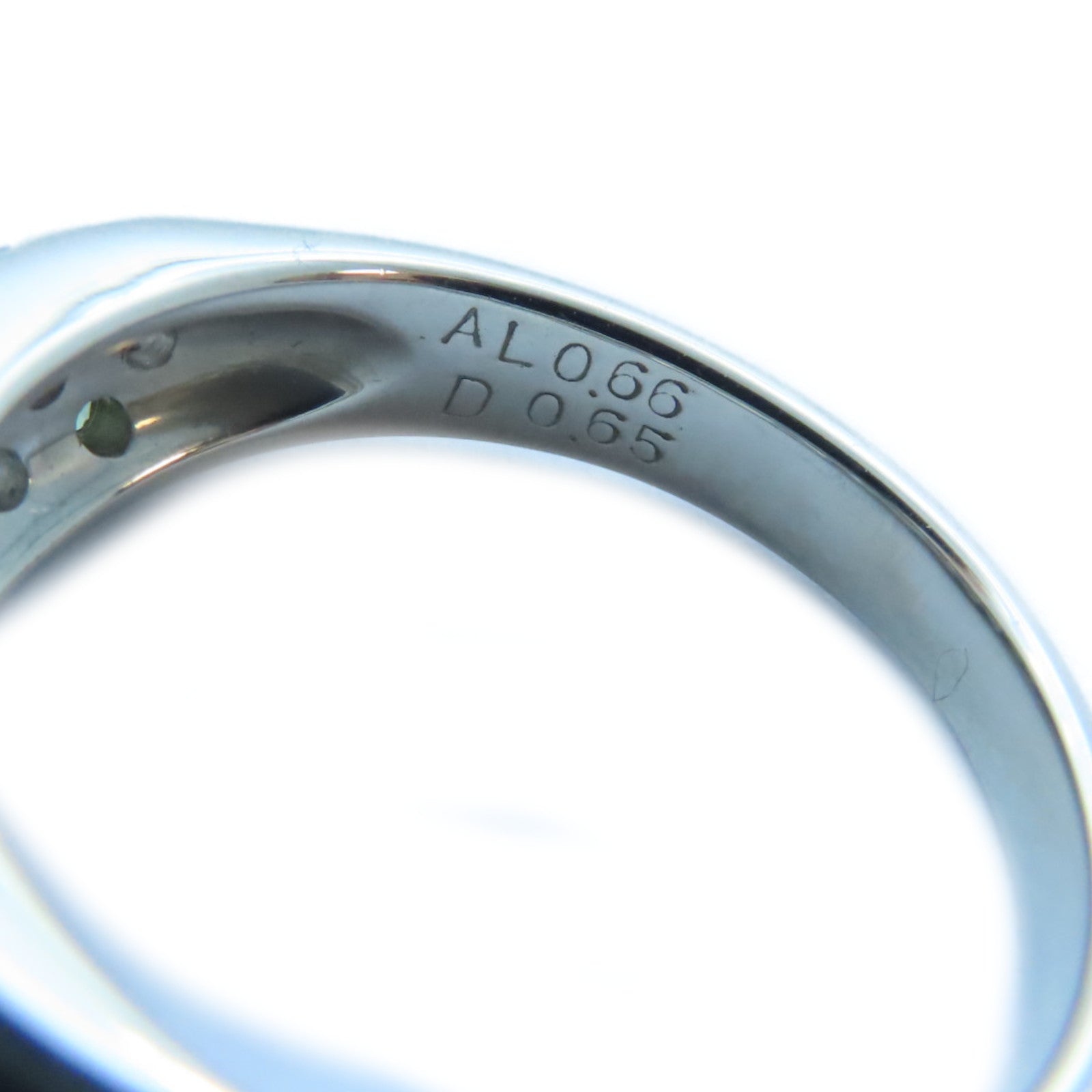 JEWELRY PT900白金Alexandrite/Diamond Ring0.66ct紫翠玉/0.65ct鑽石戒指US#7.25
