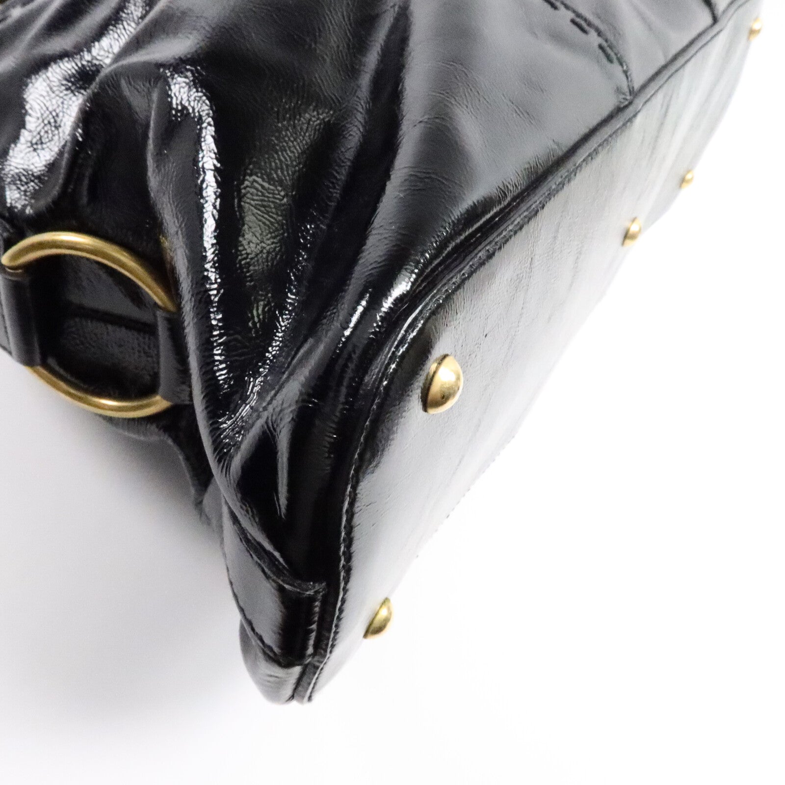 YVES SAINT LAURENT 漆皮皮革Muse Bag手挽袋