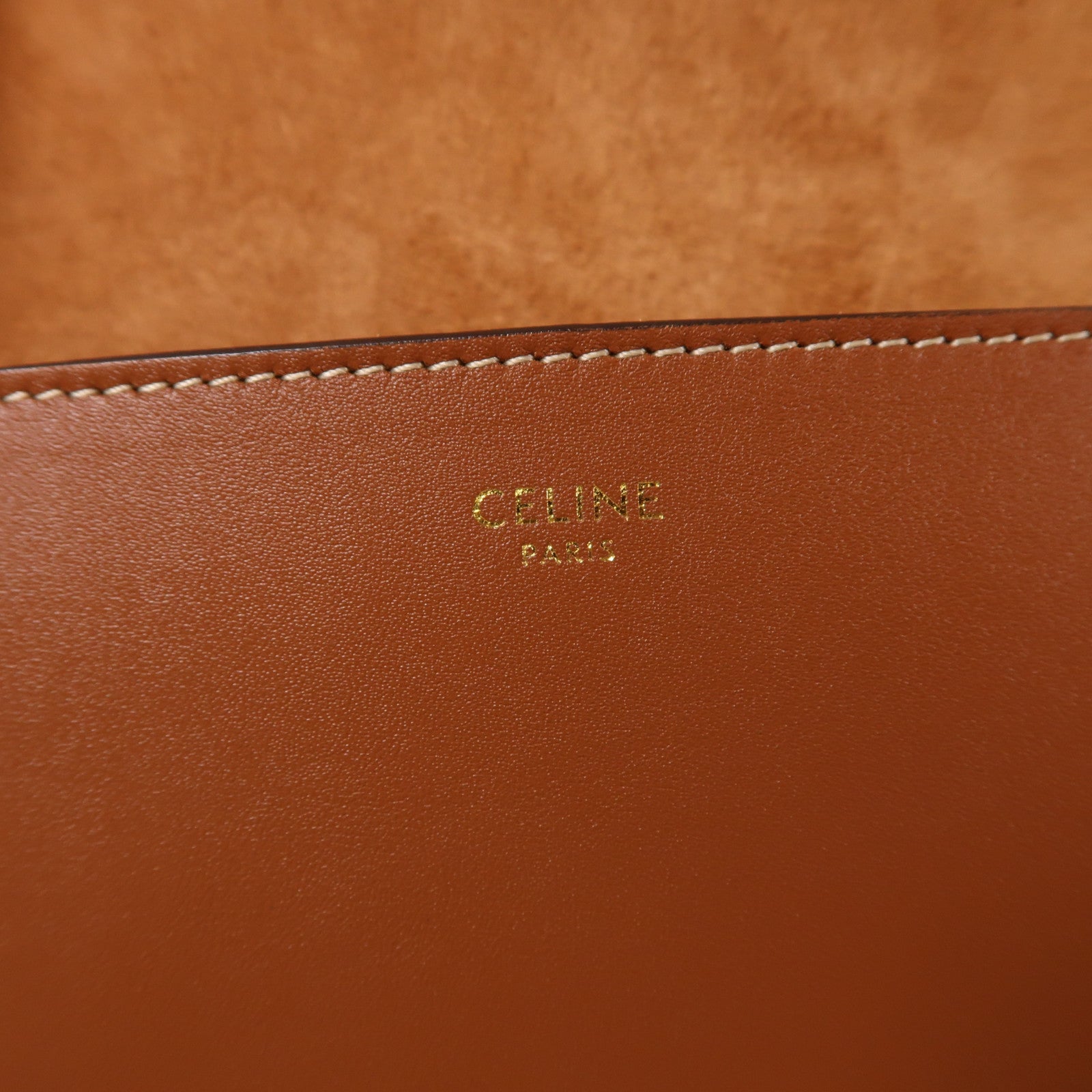 CELINE 牛皮皮革Folco Triomphe金扣肩背袋