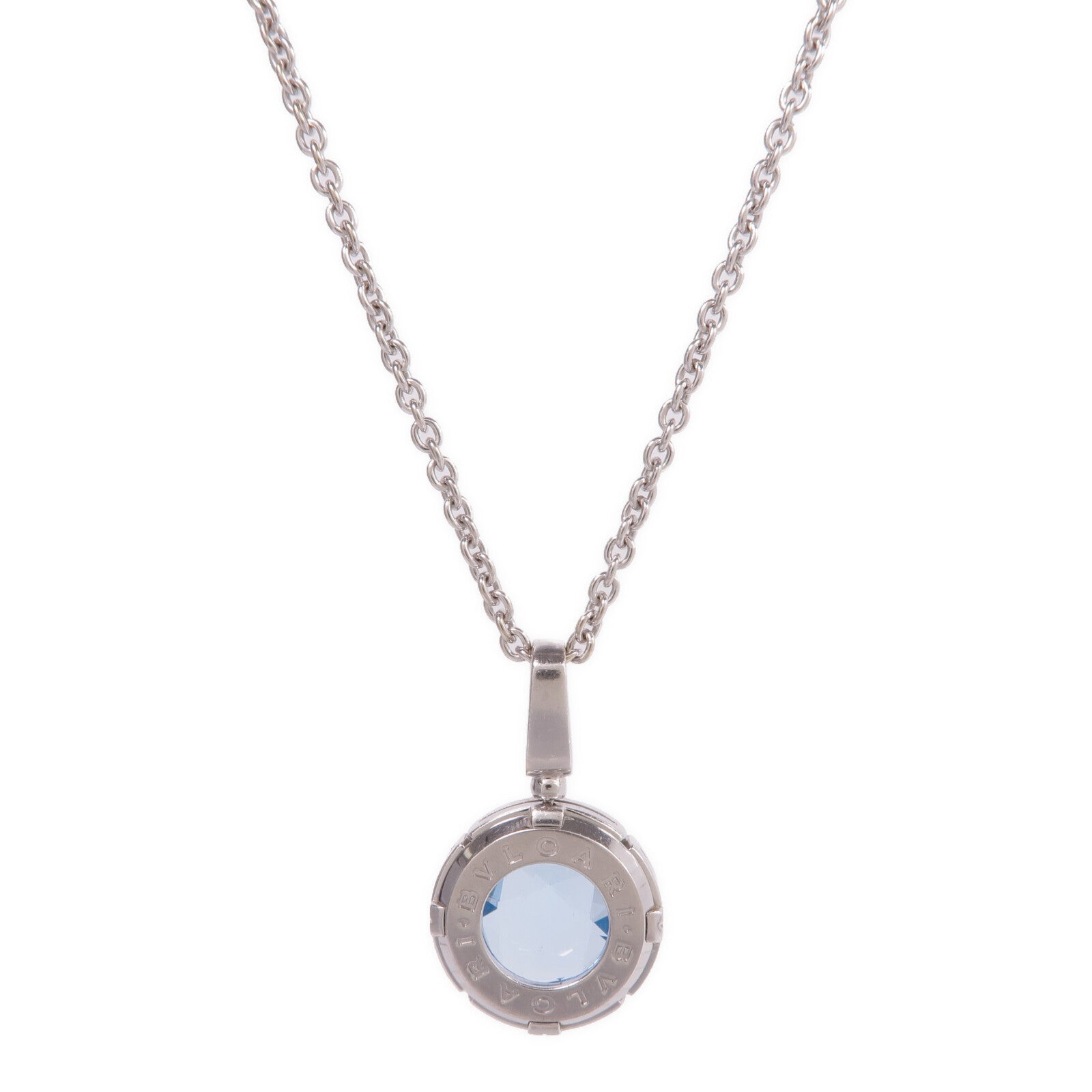 BVLGARI 18K白金Parentesi Cocktail Necklace藍色黃玉/鑽石項鍊