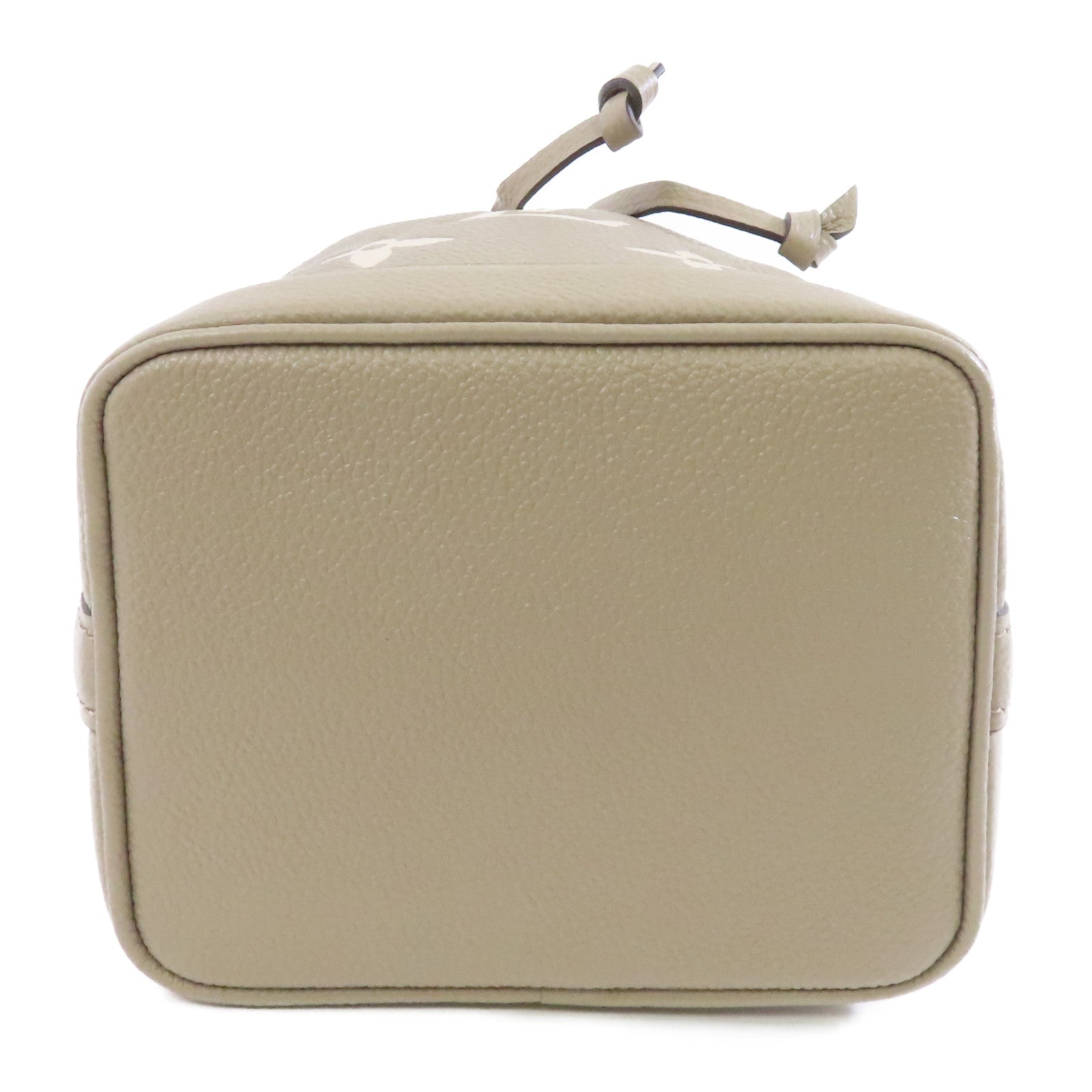 LOUIS VUITTON Monogram Empreinte Nano Noe金扣手挽肩背兩用袋米色