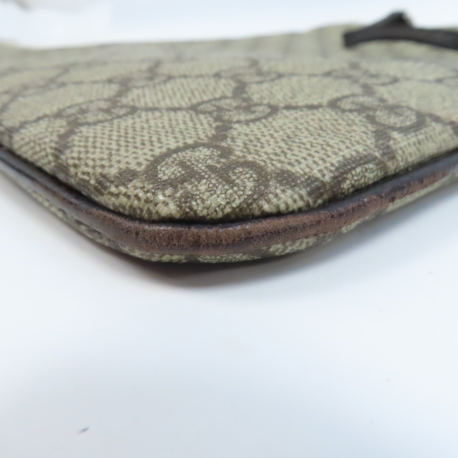 GUCCI 塗層帆布Tote Bag銀扣手挽袋啡色