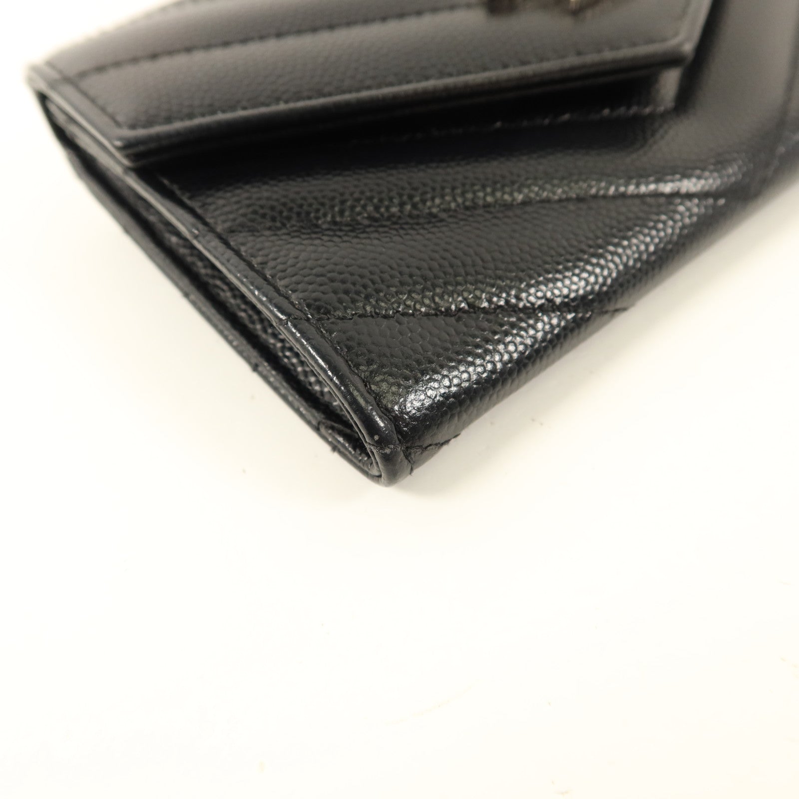 SAINT LAURENT 牛皮皮革Matelasse Small Envelope銀扣錢包