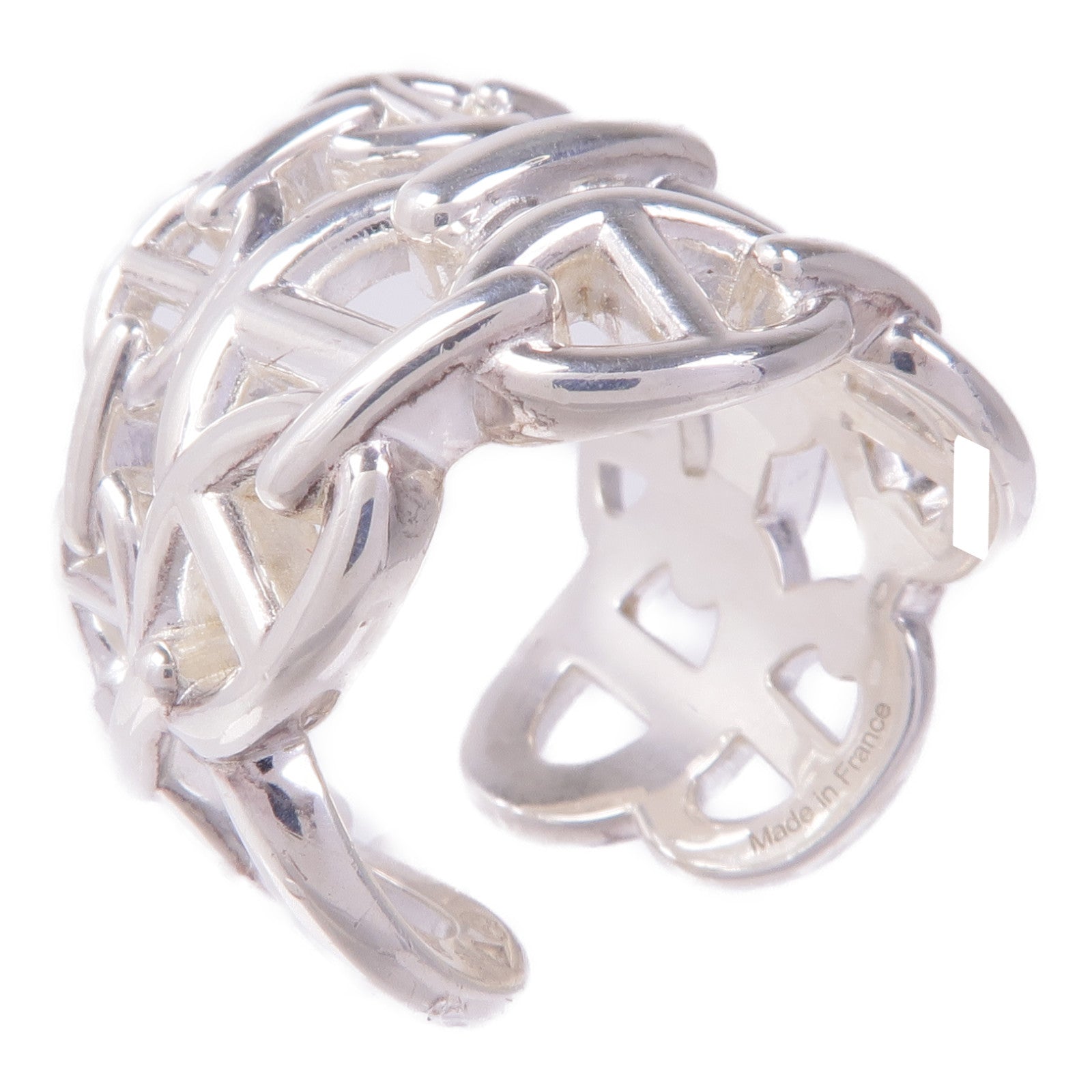 HERMES 925純銀Chaine d'ancre Enchainee Ring戒指Hermes#53/US#7