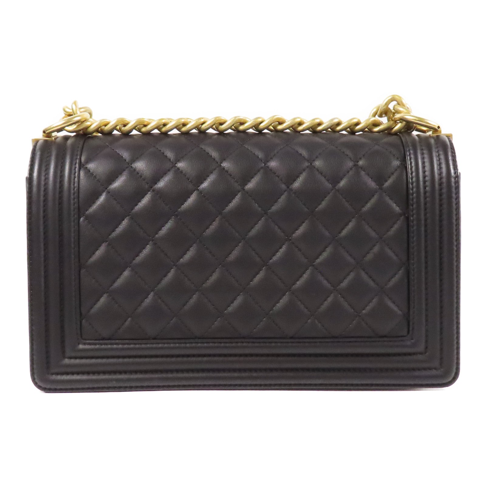 CHANEL 牛皮皮革Boy 25金扣肩背袋