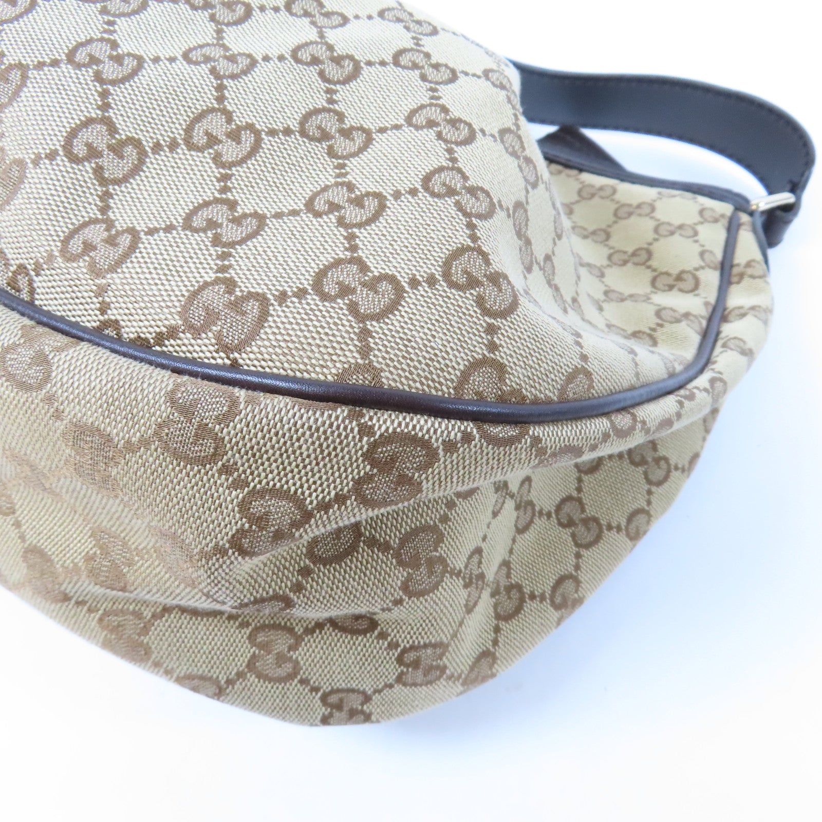 GUCCI 帆布Sukey金扣肩背袋啡色