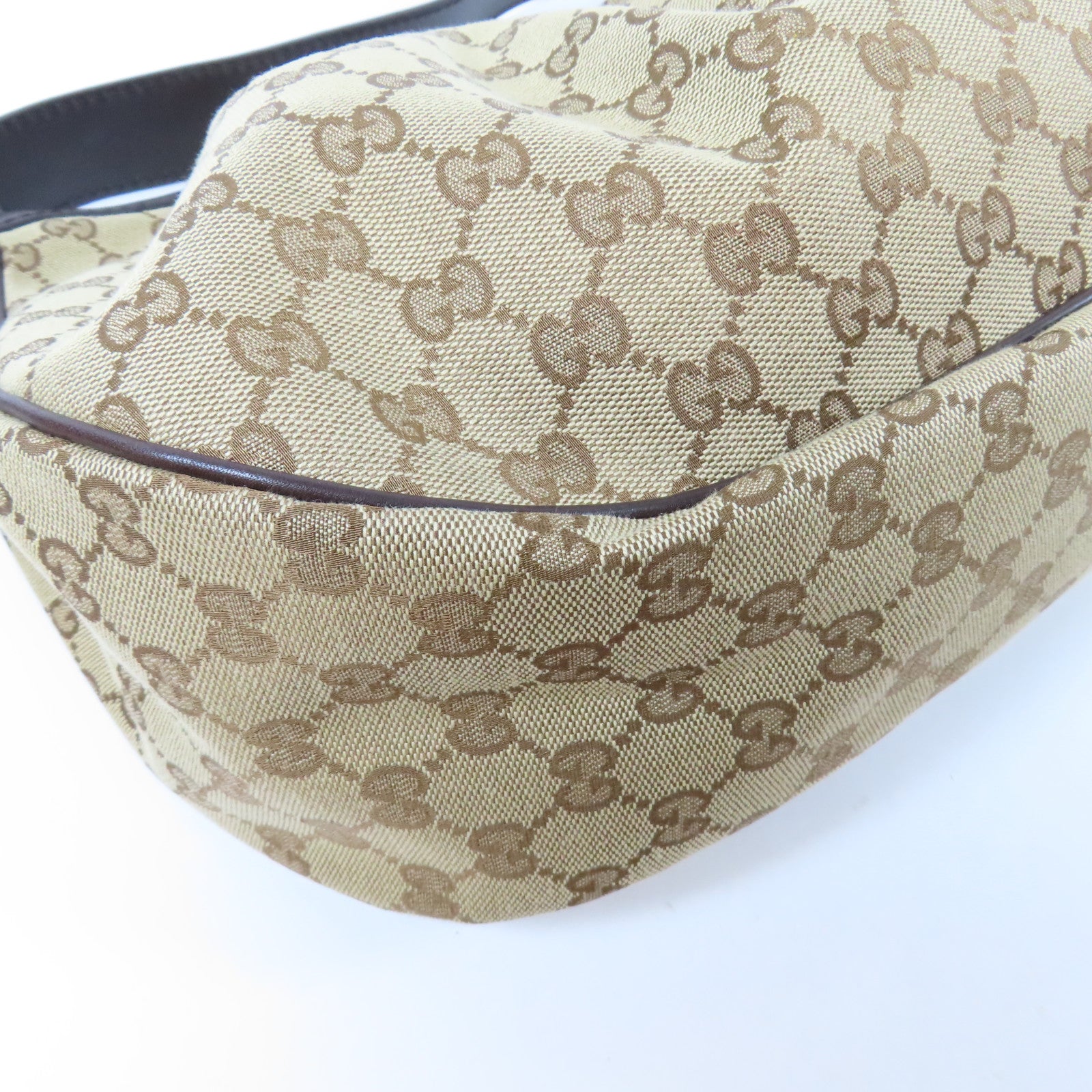 GUCCI 帆布Sukey金扣肩背袋啡色