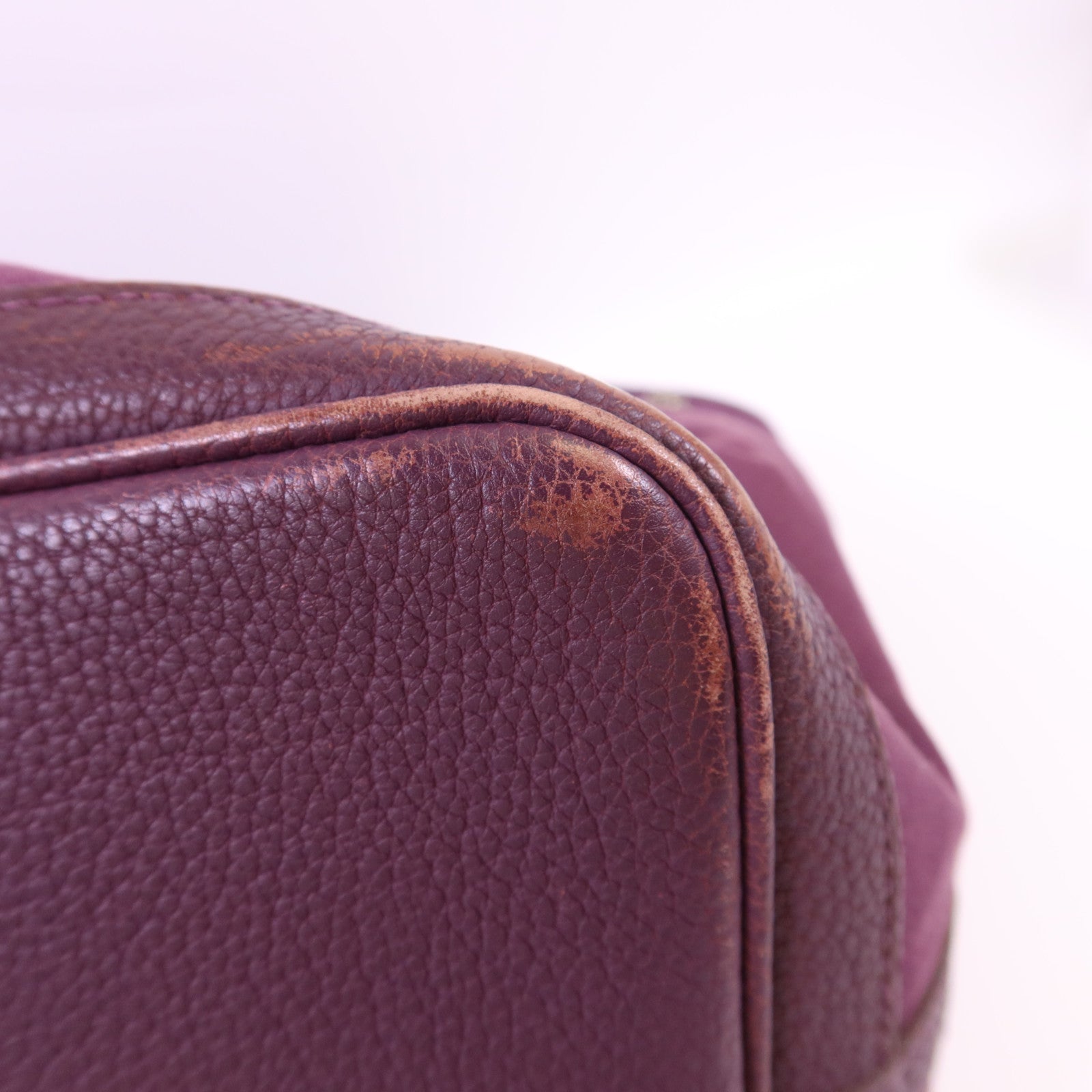 HERMES 帆布Garden Party PM銀扣手挽袋