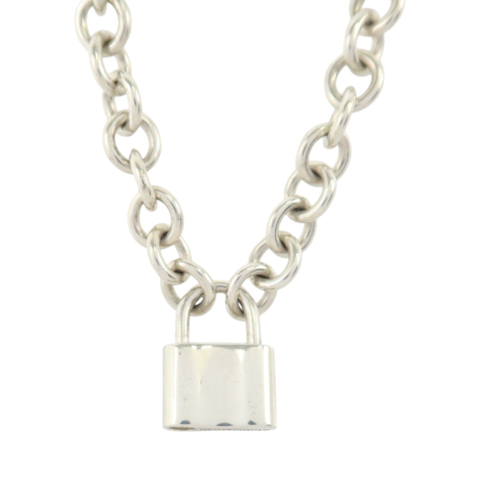 TIFFANY＆CO 925純銀1837 Padlock Necklace項鏈