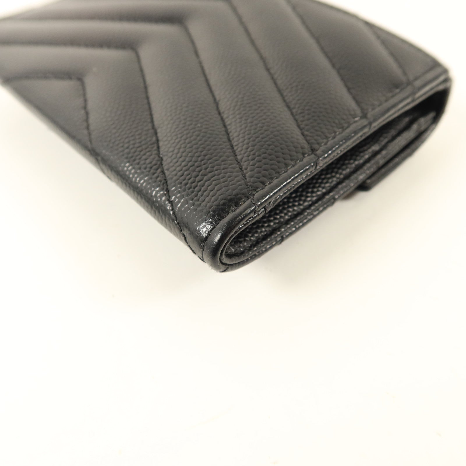 SAINT LAURENT 牛皮皮革Matelasse Small Envelope銀扣錢包