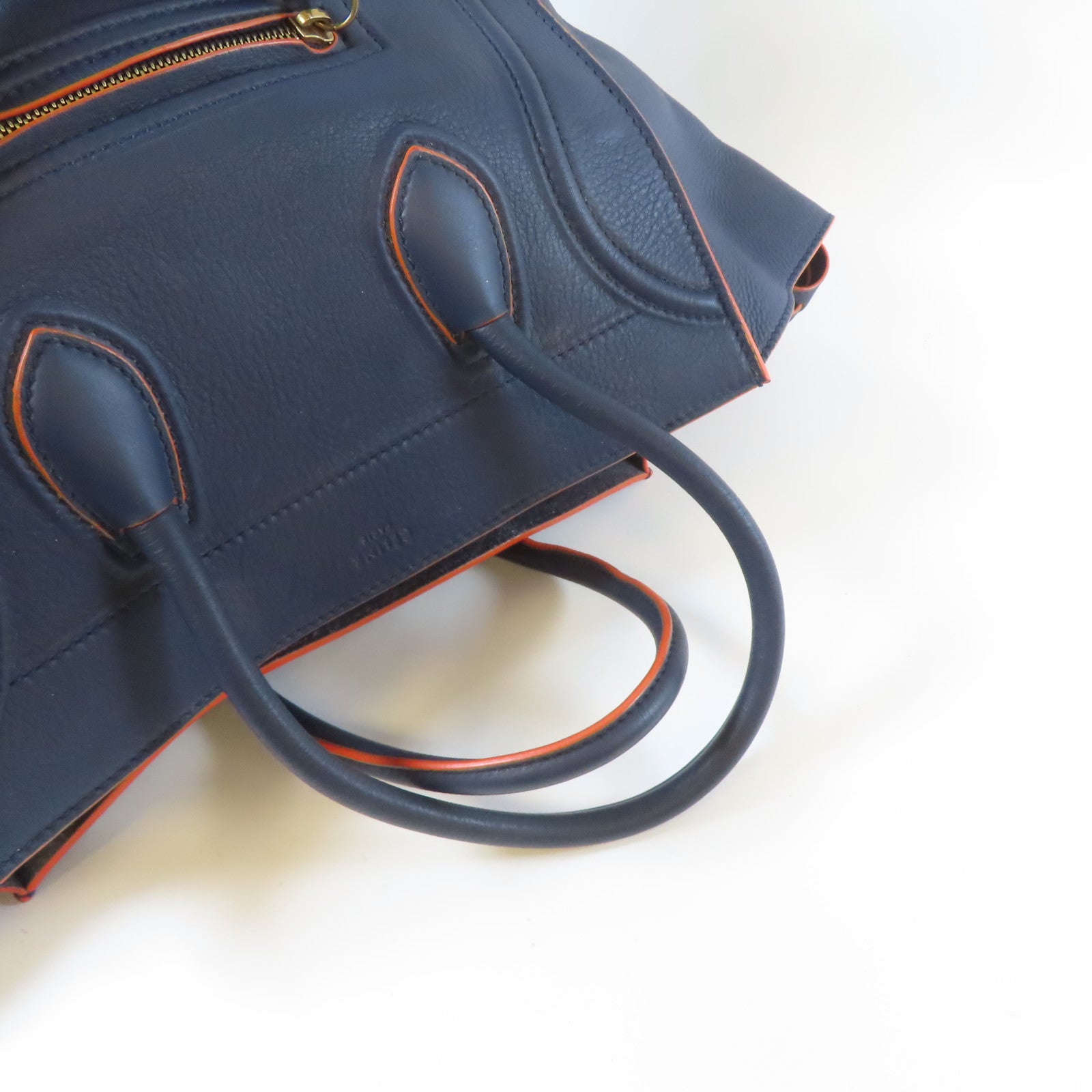CELINE 牛皮皮革Tote Bag手挽袋藍色