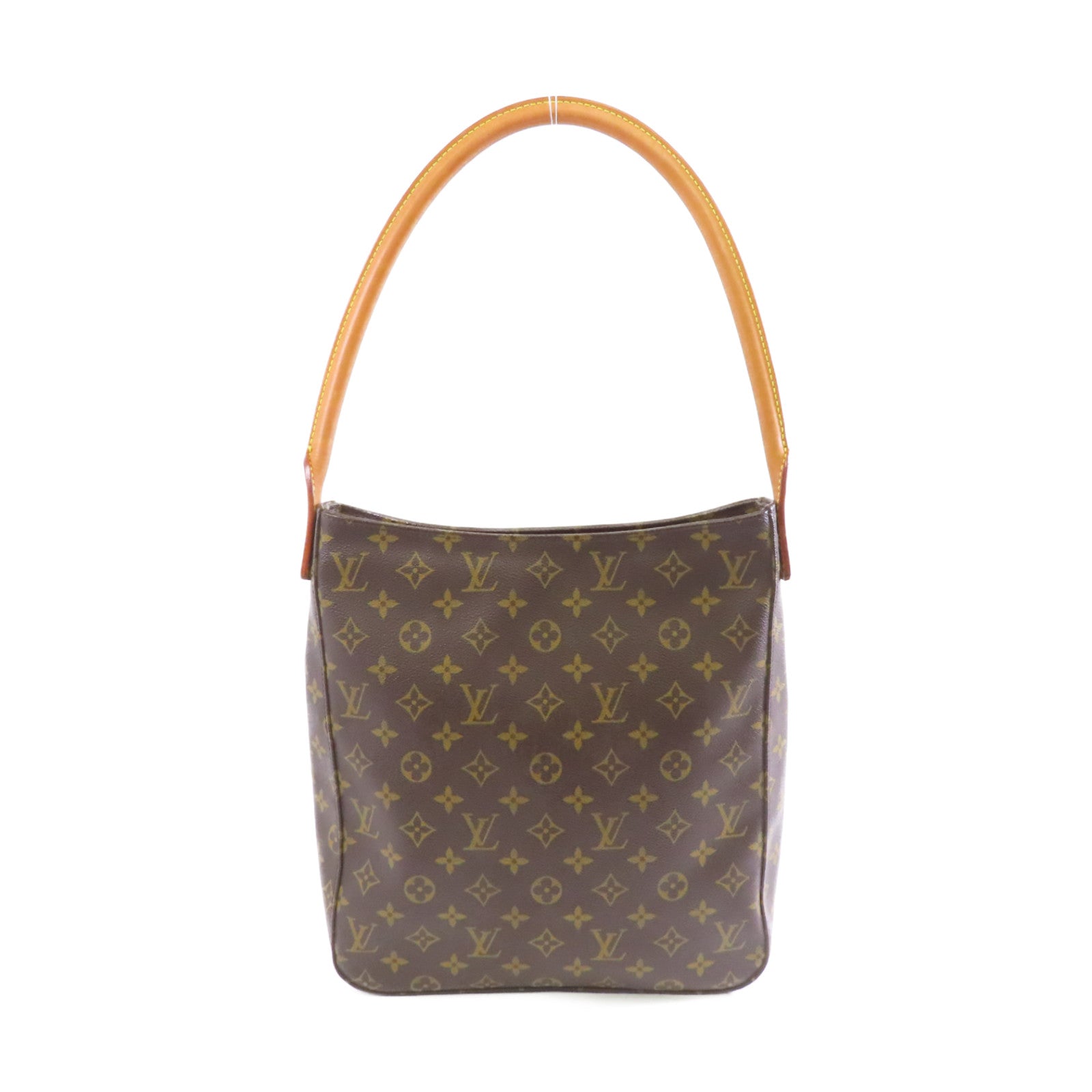 LOUIS VUITTON Monogram Looping GM金扣肩背袋啡色