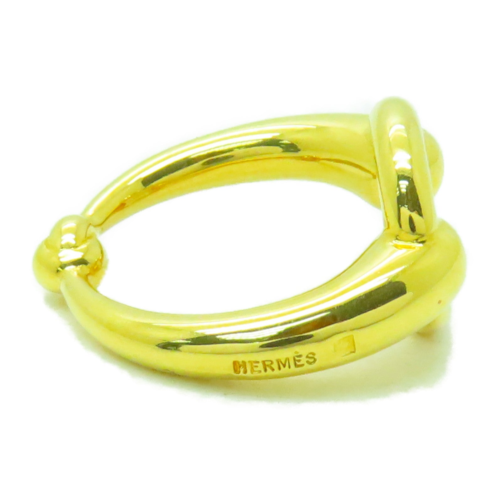 HERMES 【激減優惠】金屬Scarf Ring絲巾扣金色