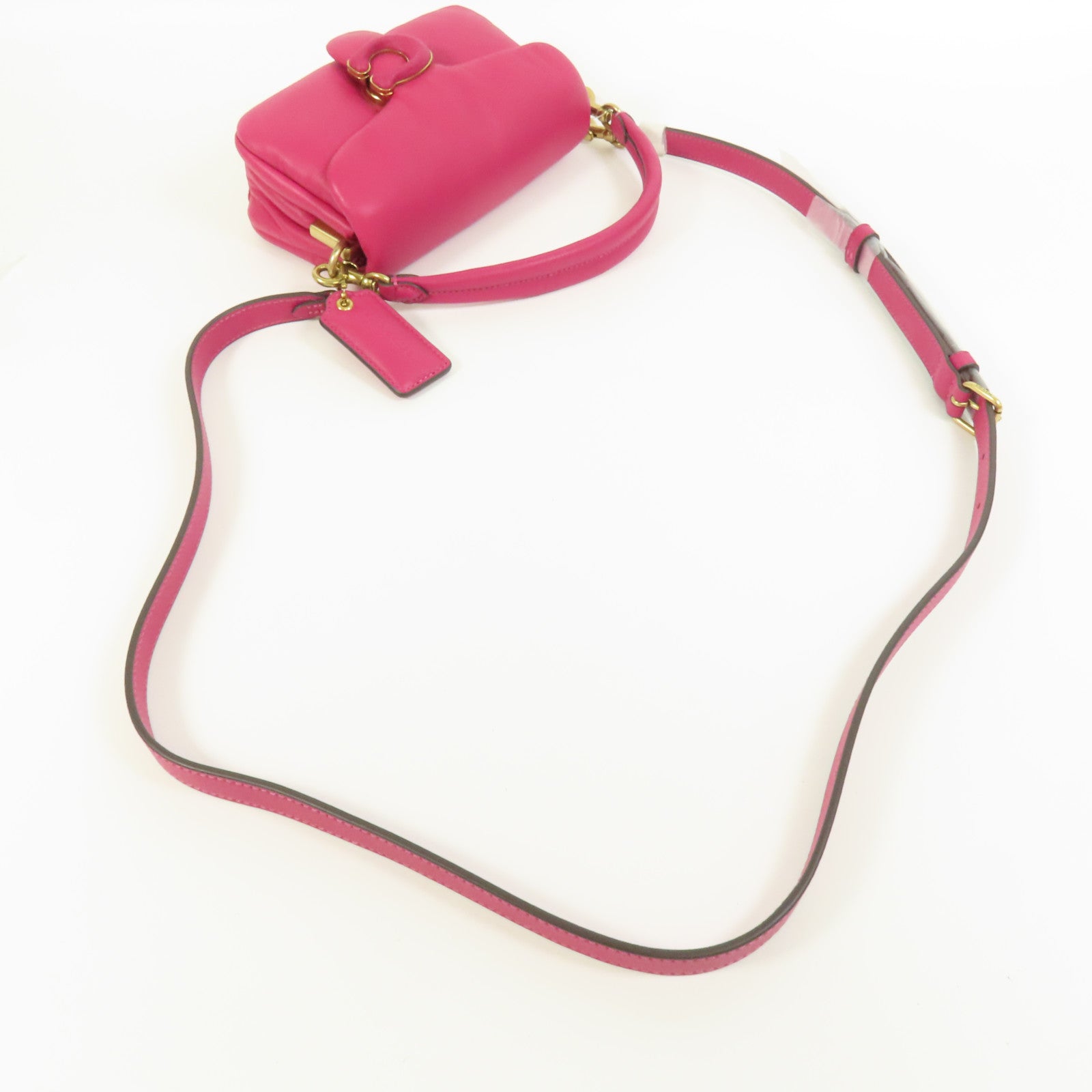 COACH 羊皮皮革Pillow Tabby 18金扣手挽肩背兩用袋