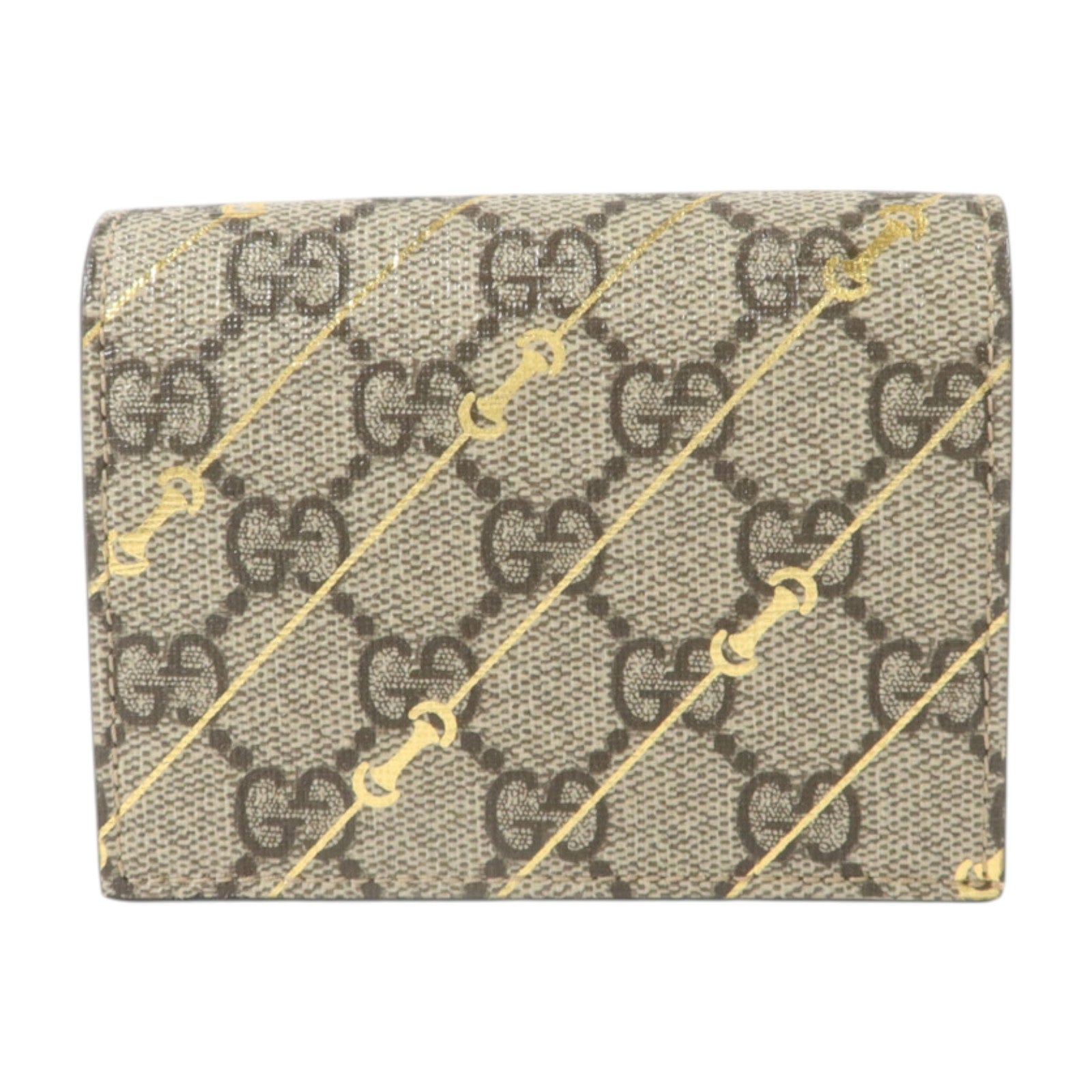 GUCCI 塗層帆布/牛皮皮革GG Supreme Bifold Wallet錢包