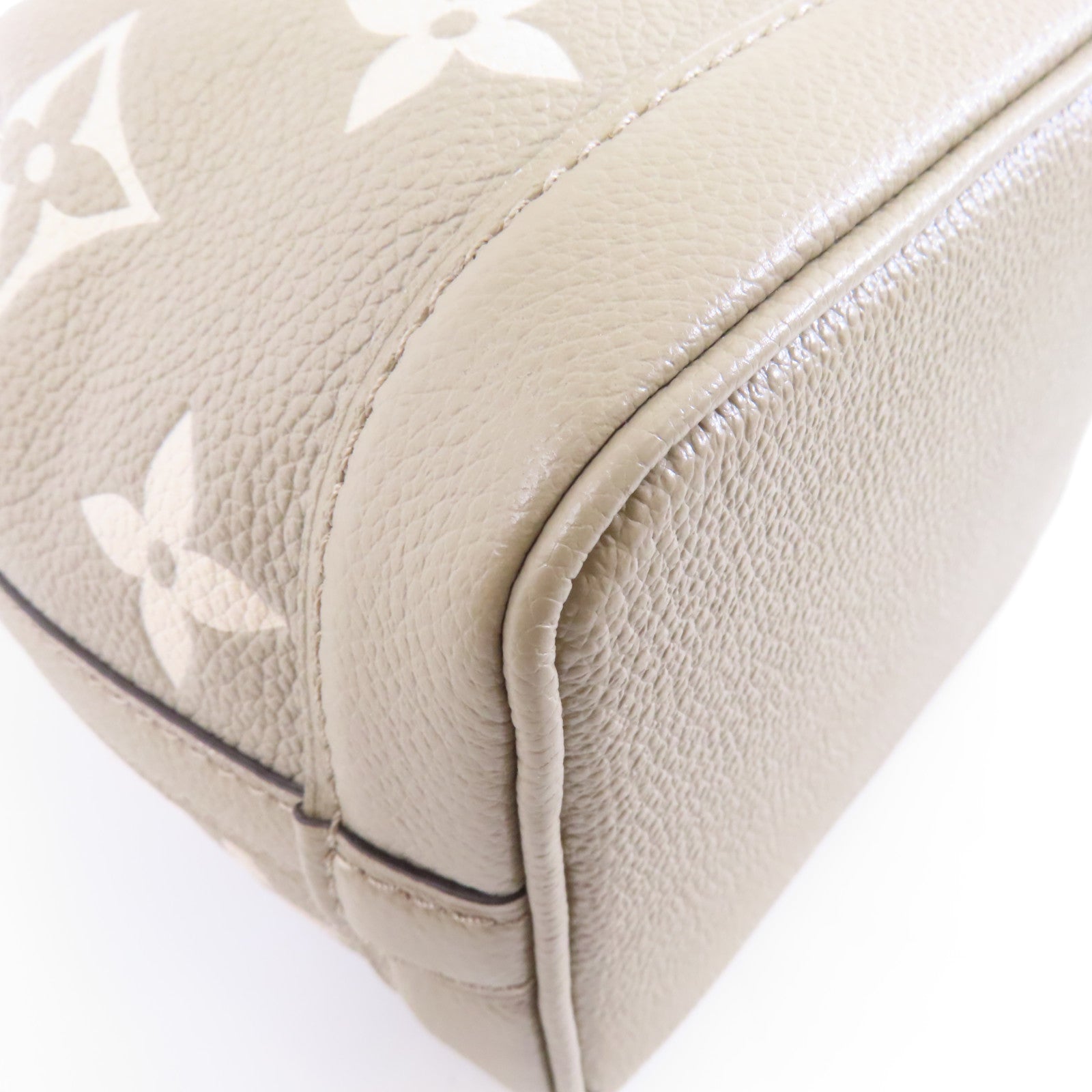 LOUIS VUITTON Monogram Empreinte Nano Noe金扣手挽肩背兩用袋米色