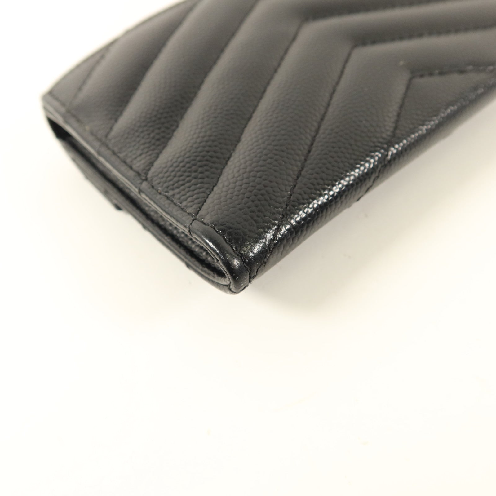 SAINT LAURENT 牛皮皮革Matelasse Small Envelope銀扣錢包