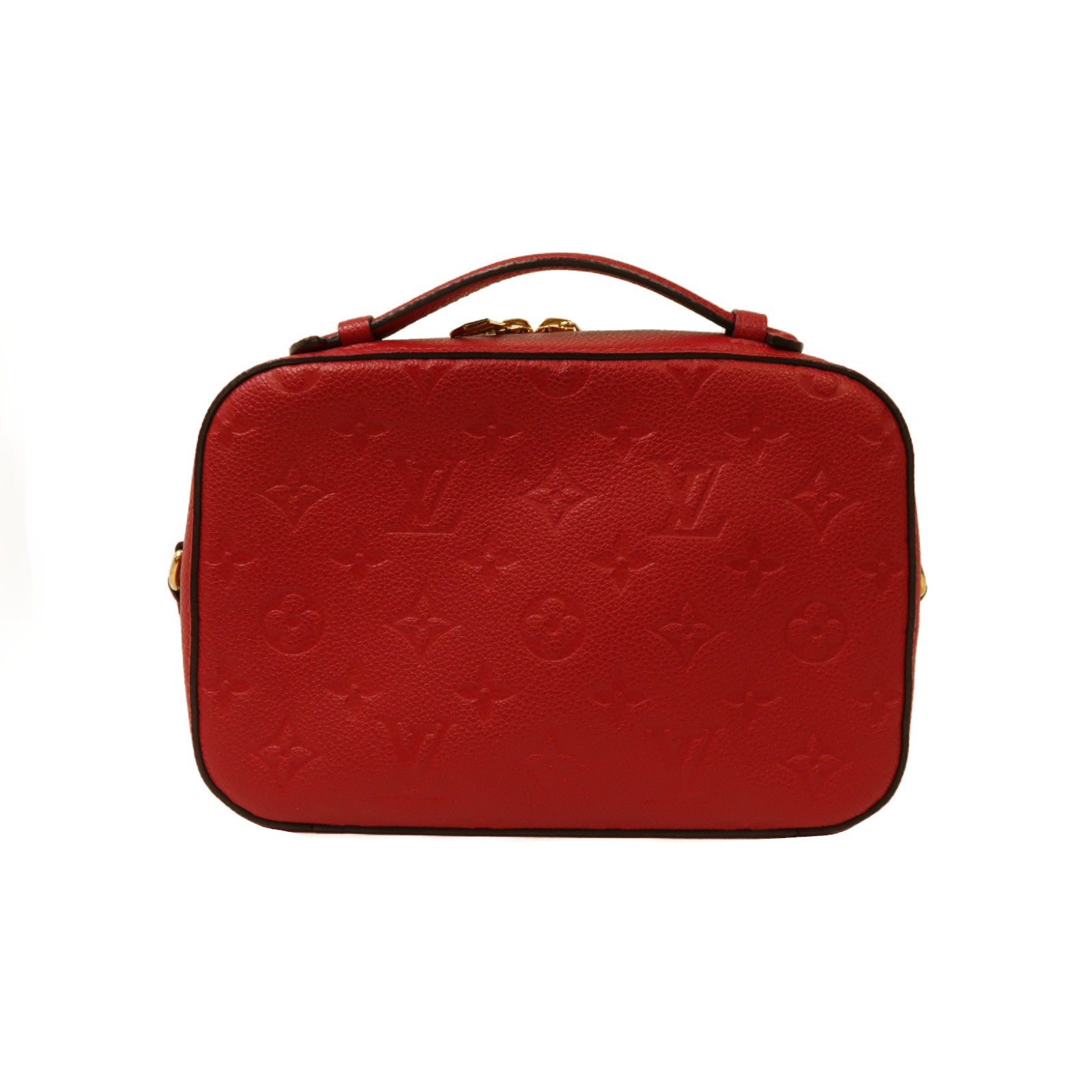 LOUIS VUITTON Monogram Empreinte Saintonge金扣肩背袋紅色