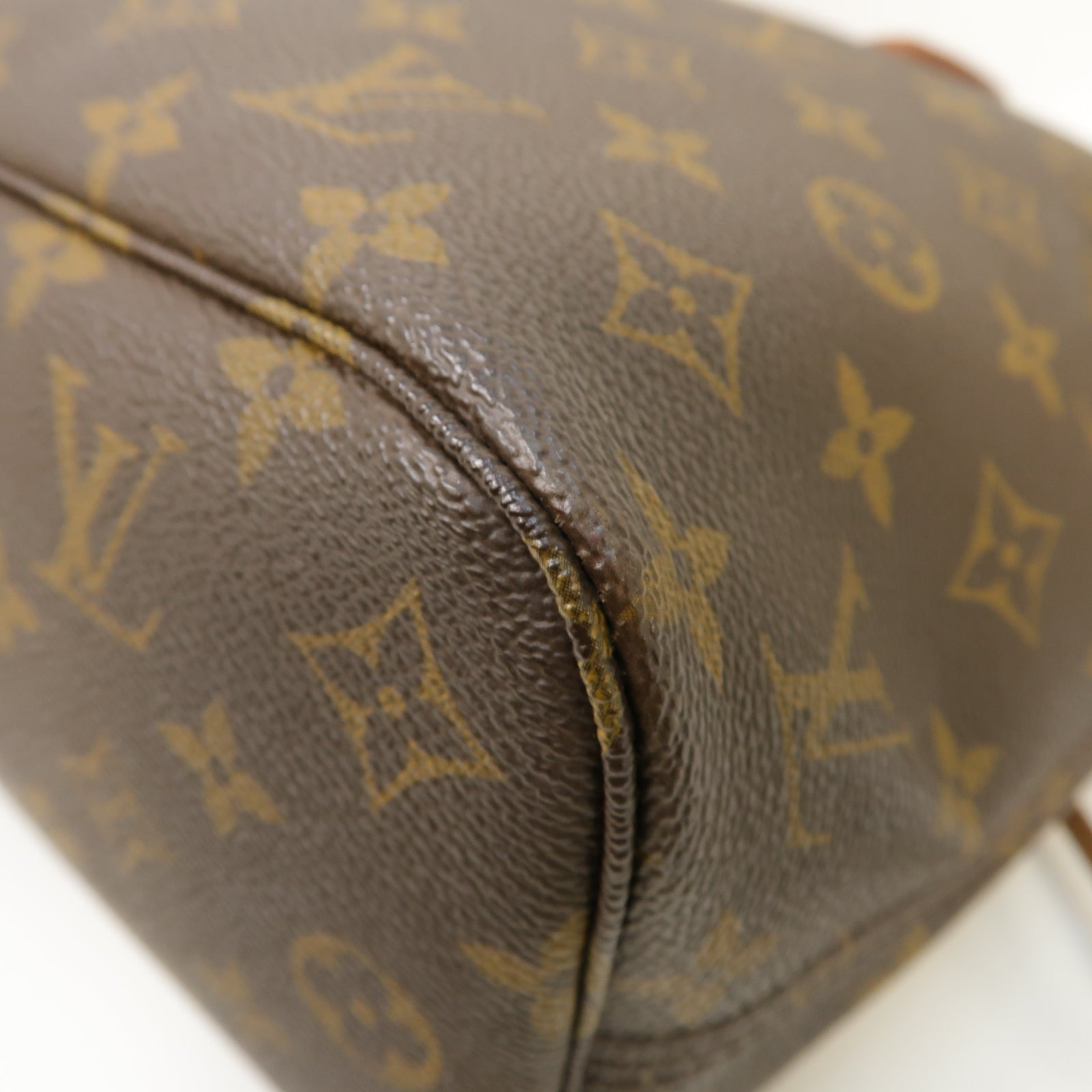 LOUIS VUITTON Monogram Neverfull PM金扣手挽袋啡色