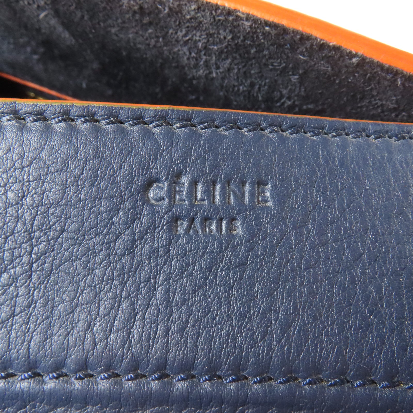 CELINE 牛皮皮革Tote Bag手挽袋藍色